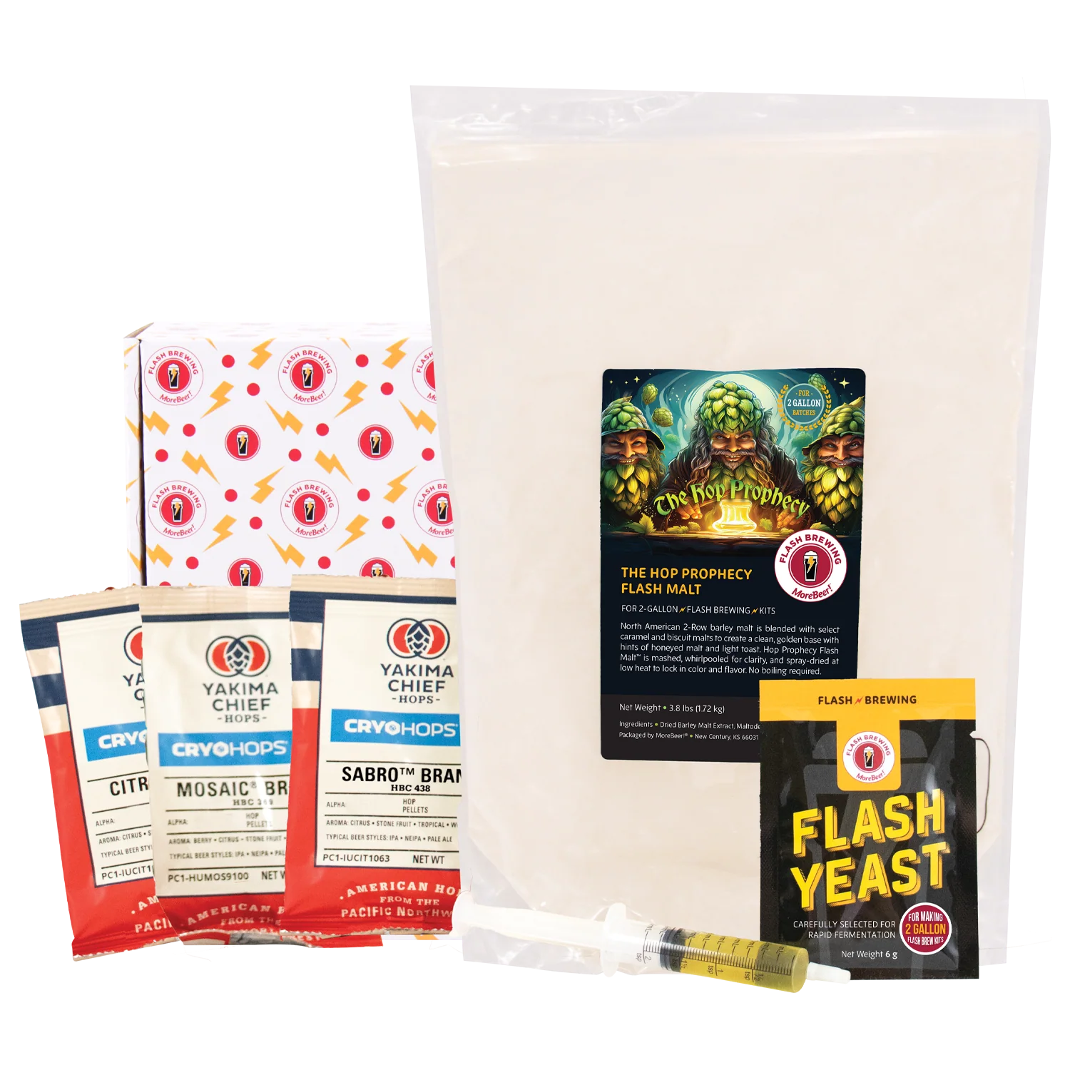 Flash Brewing® | The Hop Prophecy Double IPA | 2 Gallon Beer Recipe Kit | Just Mix & Ferment - Image 2