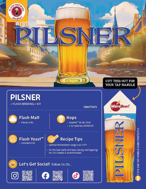 Flash Brewing® | Pilsner | 5 Gallon Beer Recipe Kit | Just Mix & Ferment - Image 4