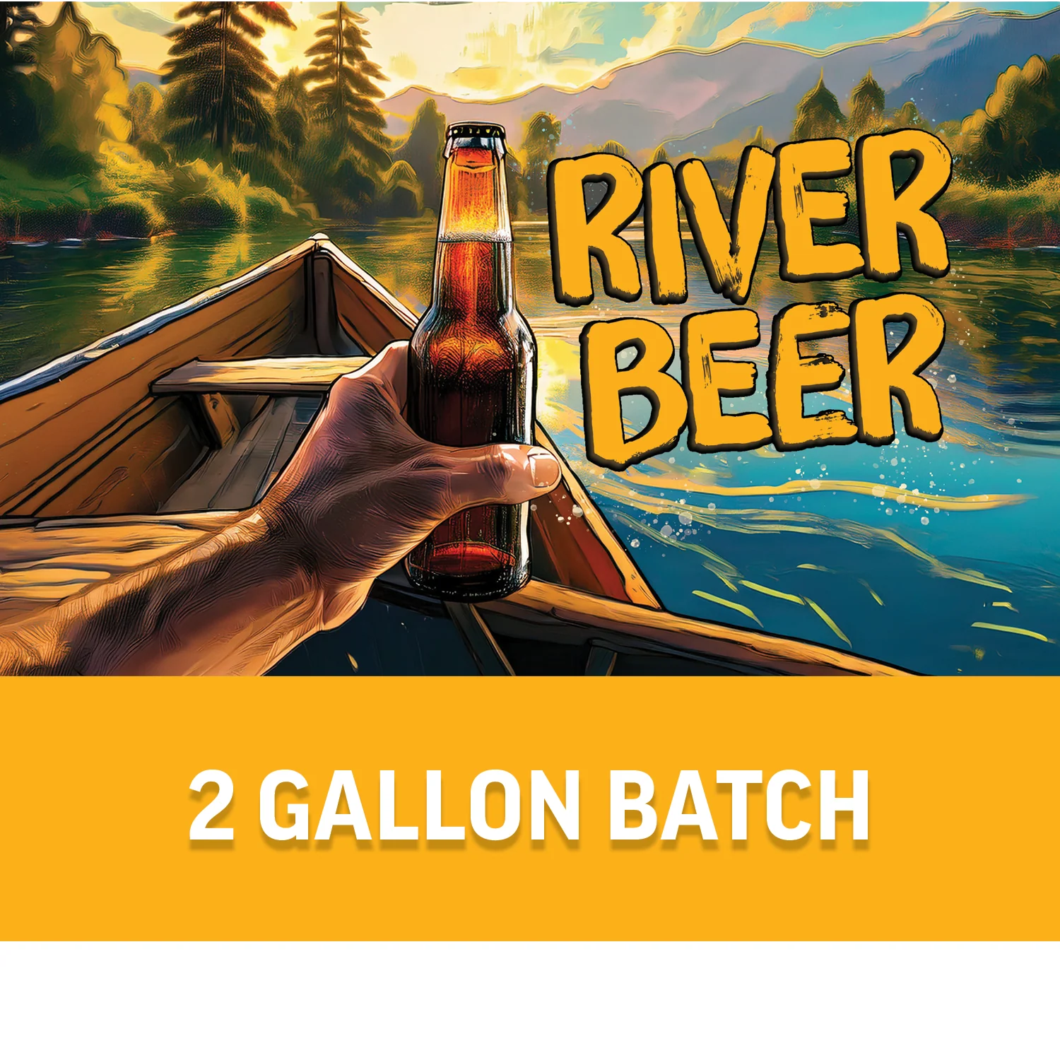 Flash Brewing® | River Beer Light Ale | 2 Gallon Beer Recipe Kit | Just Mix & Ferment