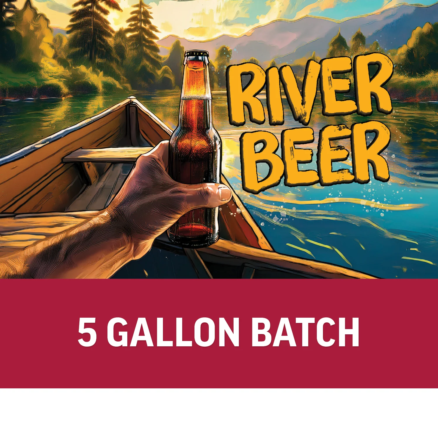 Flash Brewing® | River Beer Light Ale | 5 Gallon Beer Recipe Kit | Just Mix & Ferment