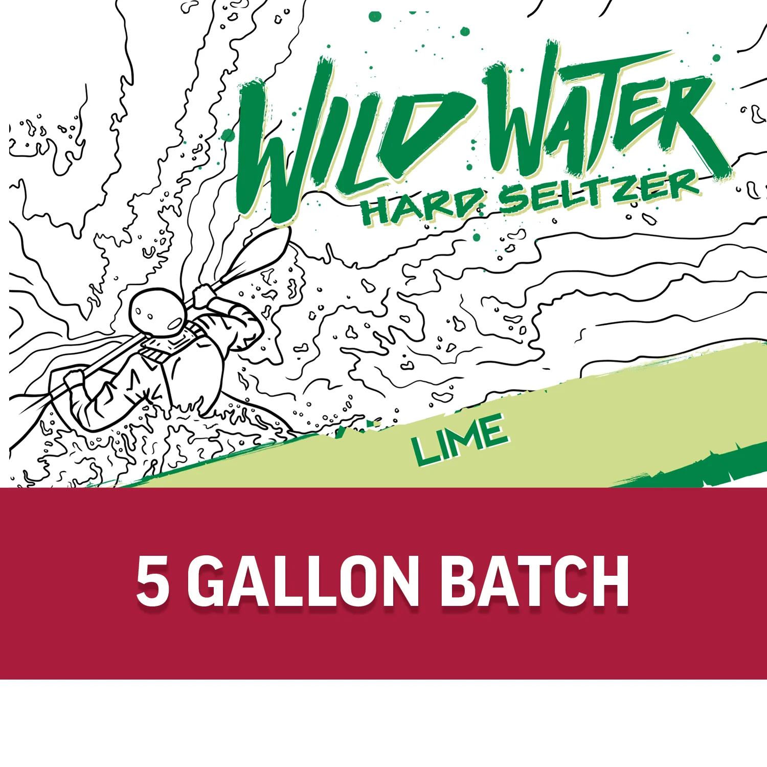 Flash Brewing® | Wild Water Lime Hard Seltzer | 5 Gallon Recipe Kit | Just Mix & Ferment