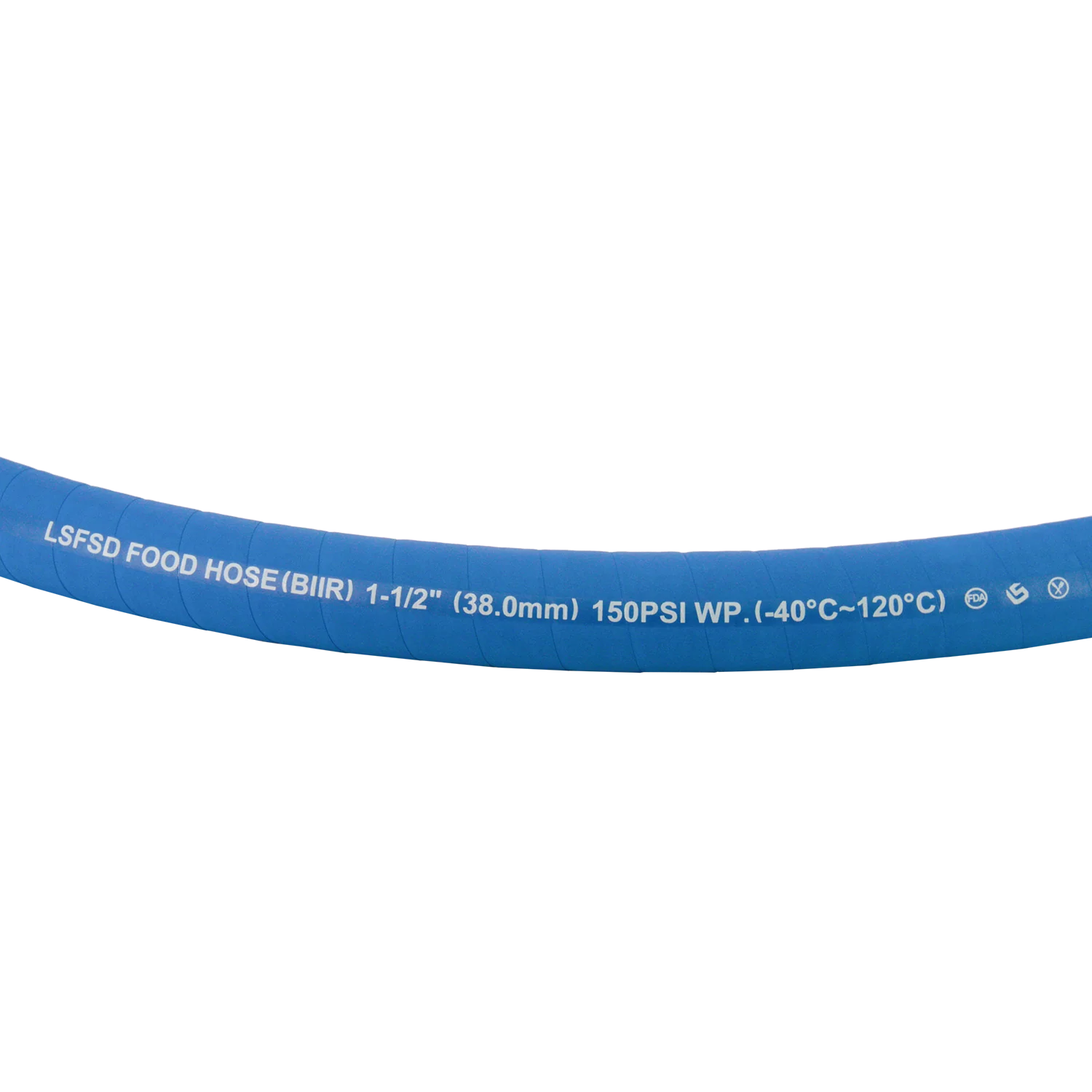 ForgeFit® Premium Crimped Tubing Sets | Blue Steel Beverage Hose | 1.5" ID x 1.5" T.C. - Image 4