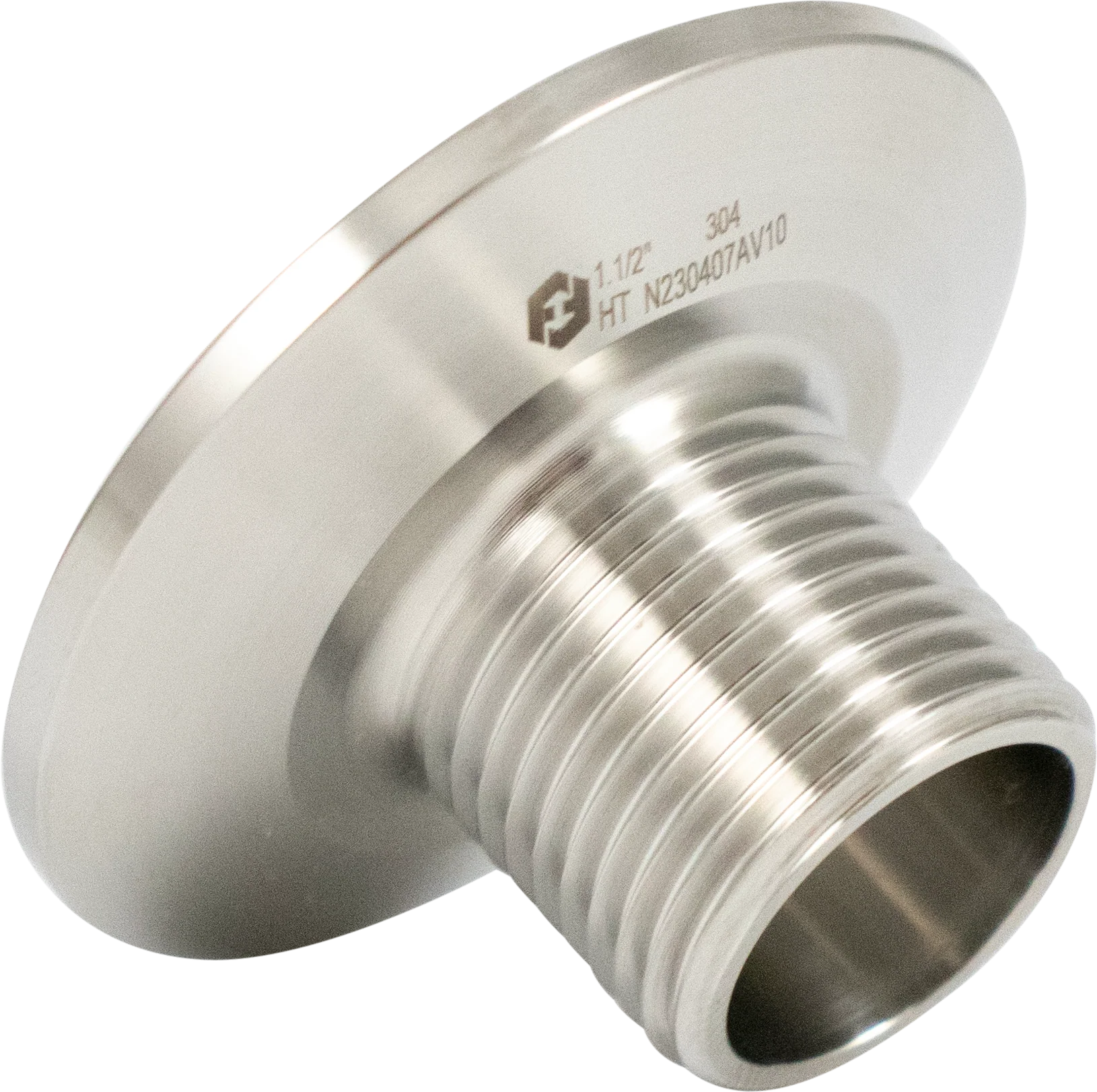 ForgeFit® Stainless Beer Thread Adapter | 5/8" Male Beer Thread x 1.5" T.C. - Image 3