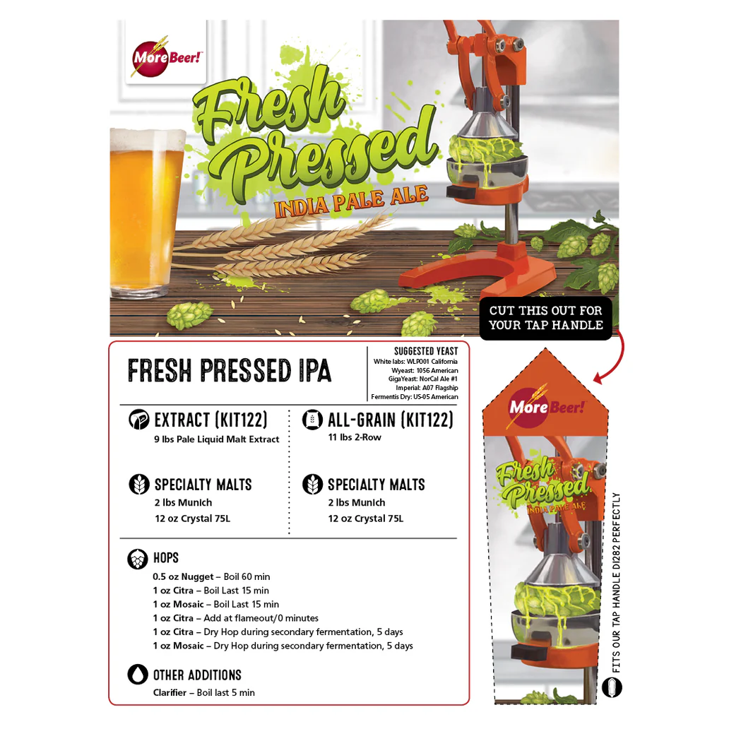 Fresh Pressed IPA | Deschutes Fresh Squeezed IPA® Clone | 5 Gallon Beer Recipe Kit | Extract - Image 3