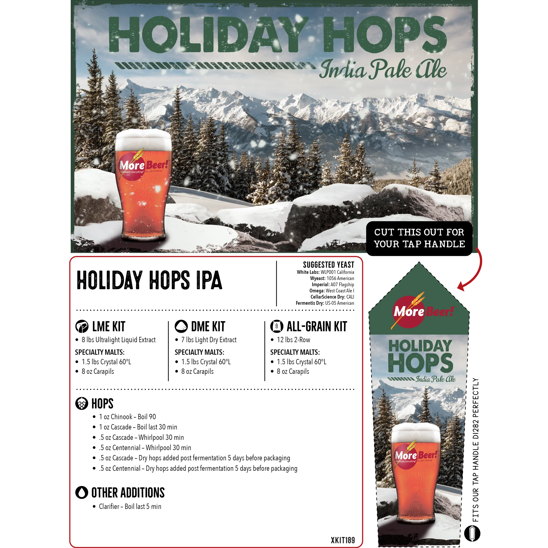 Holiday Hops IPA | Sierra Nevada Celebration IPA® Clone | 5 Gallon Beer Recipe Kit | Extract - Image 3