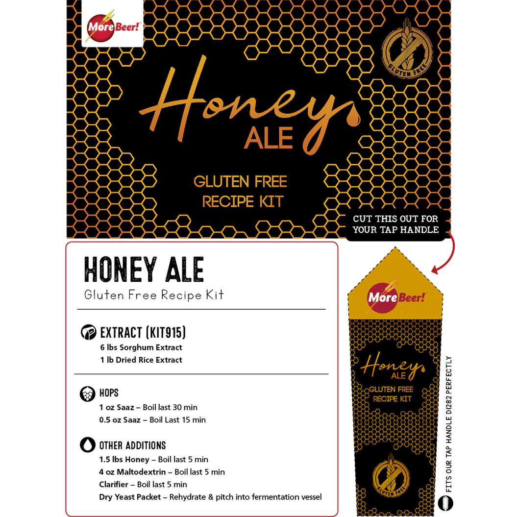 Honey Ale | Gluten Free | 5 Gallon Beer Recipe Kit | Sorghum Extract - Image 3