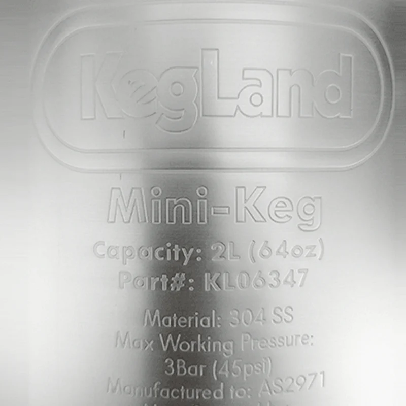 KegLand Mini Keg | Stainless Pressurizable Beer Keg | 2L | 0.5 Gallon - Image 5