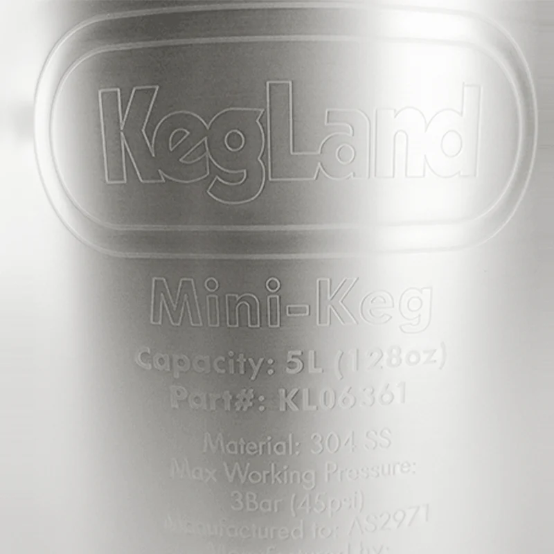 KegLand Mini Keg | Stainless Pressurizable Beer Keg | 5L | 1.3 Gallon - Image 4