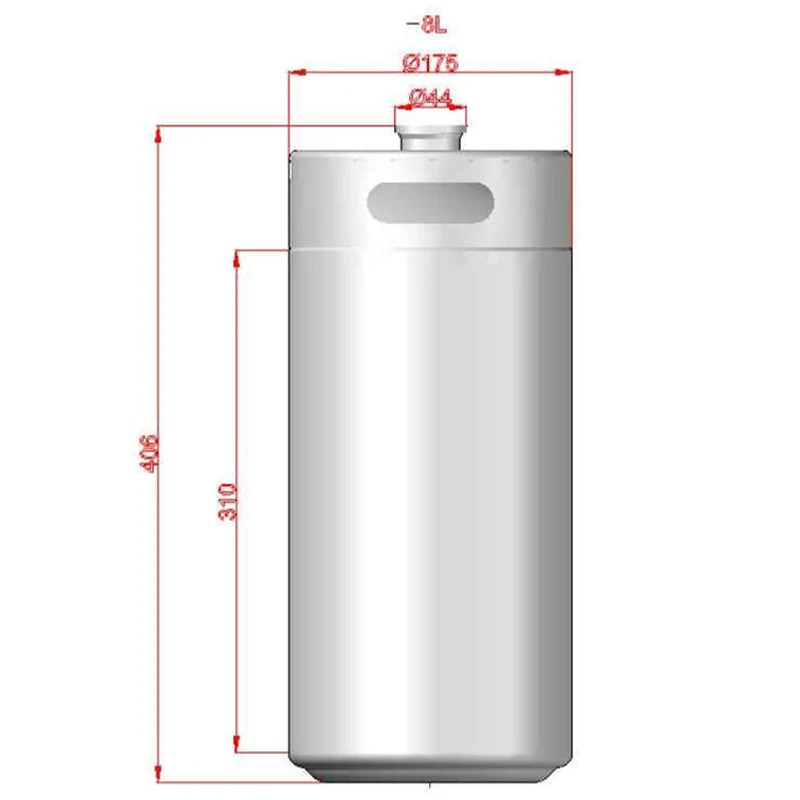 KegLand Mini Keg | Stainless Pressurizable Beer Keg | 8L | 2.1 Gallon - Image 2