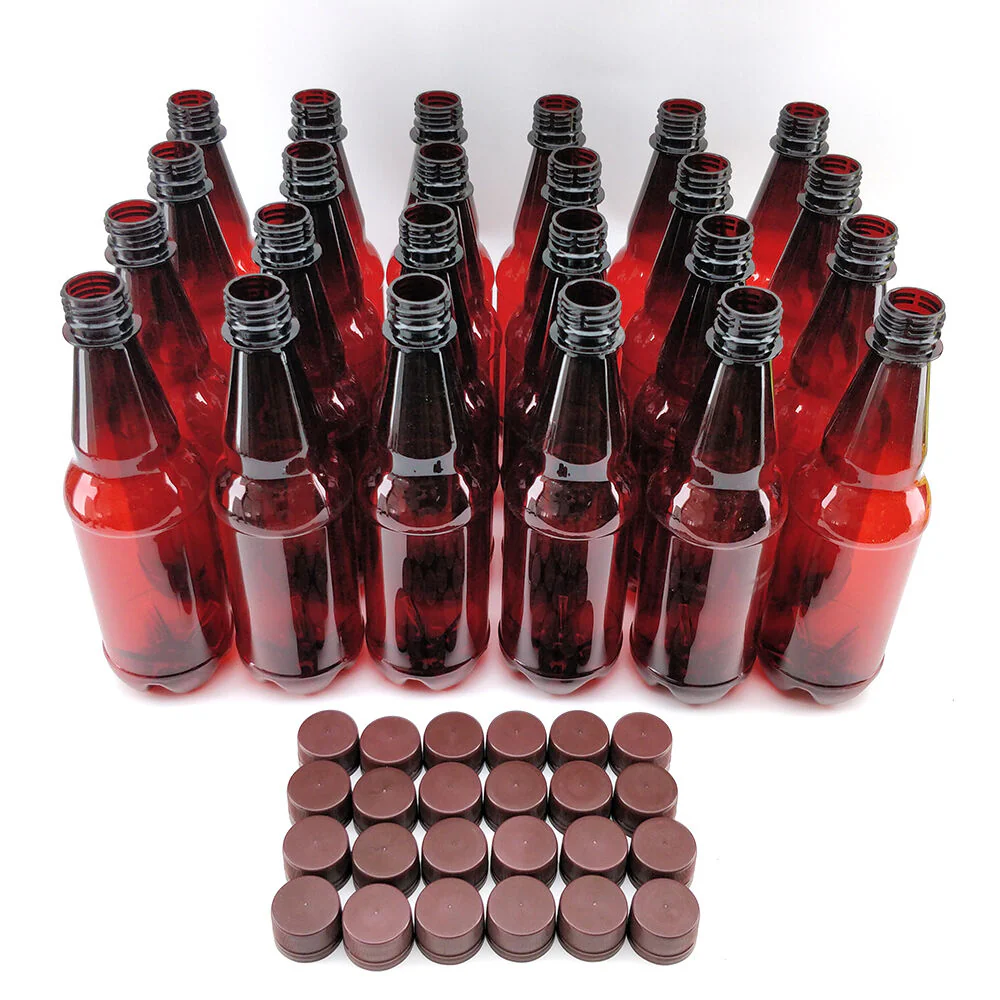 KegLand PET Beer Bottles | Plastic Reusable Bottles | Reusable Screw Caps Included | 16.9 oz | 500mL | Case of 24 - Image 2
