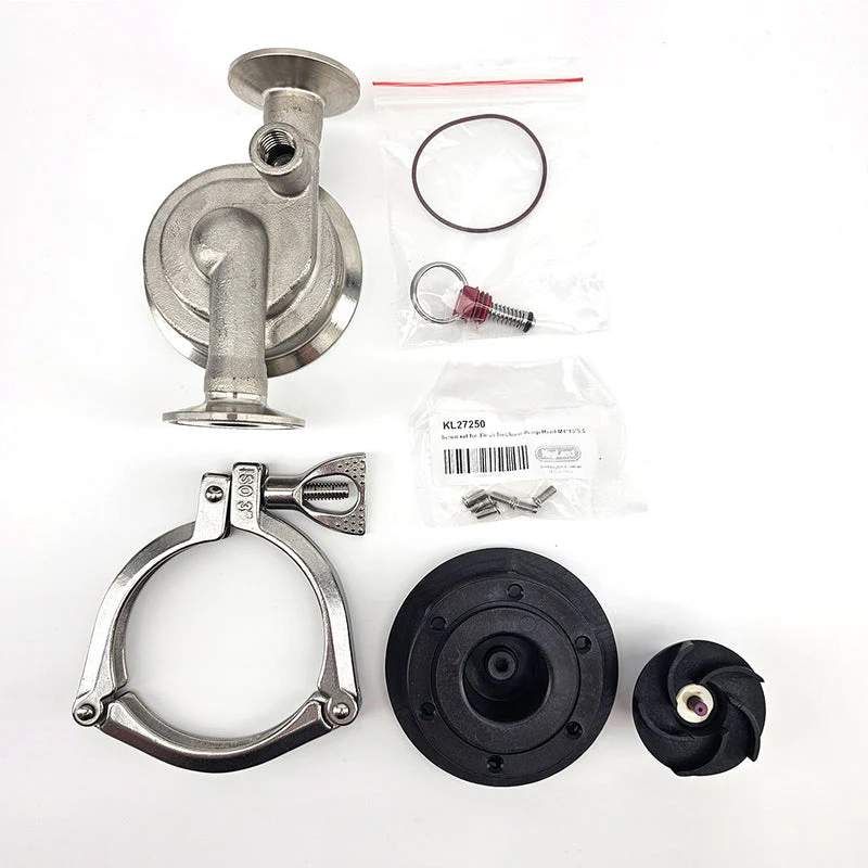 KegLand T.C. Breakdown Brewing Pump Head | MKII Pump Head Upgrade Kit | Stainless Steel | 3" Tri-Clamp x 1.5" T.C. Ports - Image 3