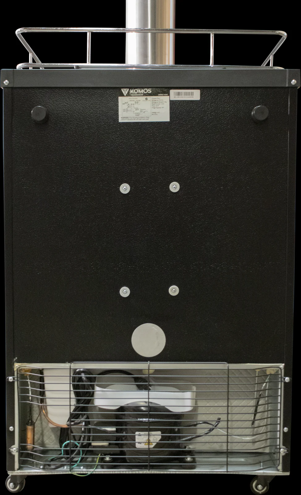KOMOS® Kegerator | Digital Thermostat | Casters | Regulator | Fits 1 Half Barrel Keg or 4 Corny Kegs | No Tower - Cosmetic Defect - Image 10