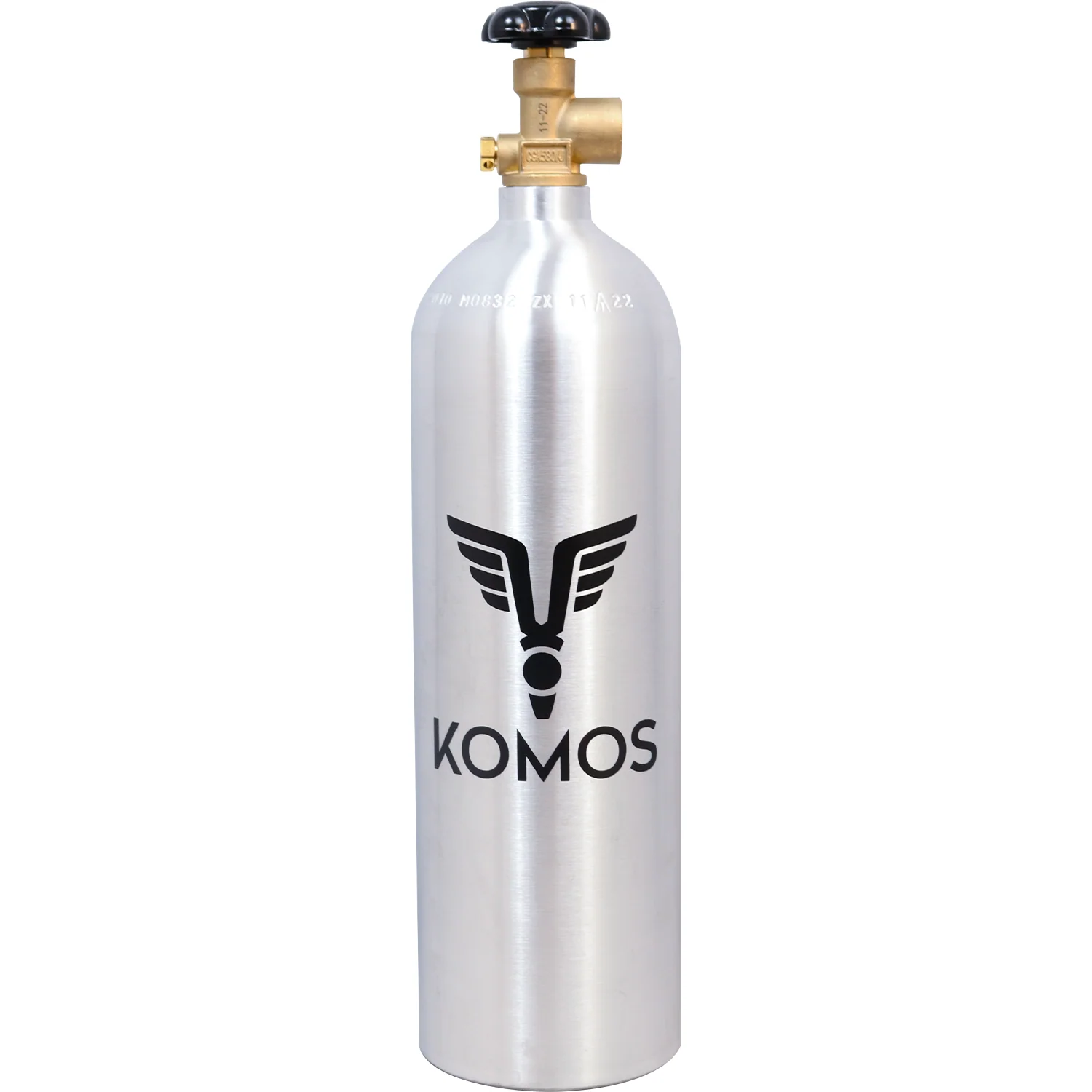KOMOS® 22 ft³ Nitrogen Tank | Argon Tank | Beer Gas Tank | Premium Aluminum | New | CGA580 Valve | US DOT Approved