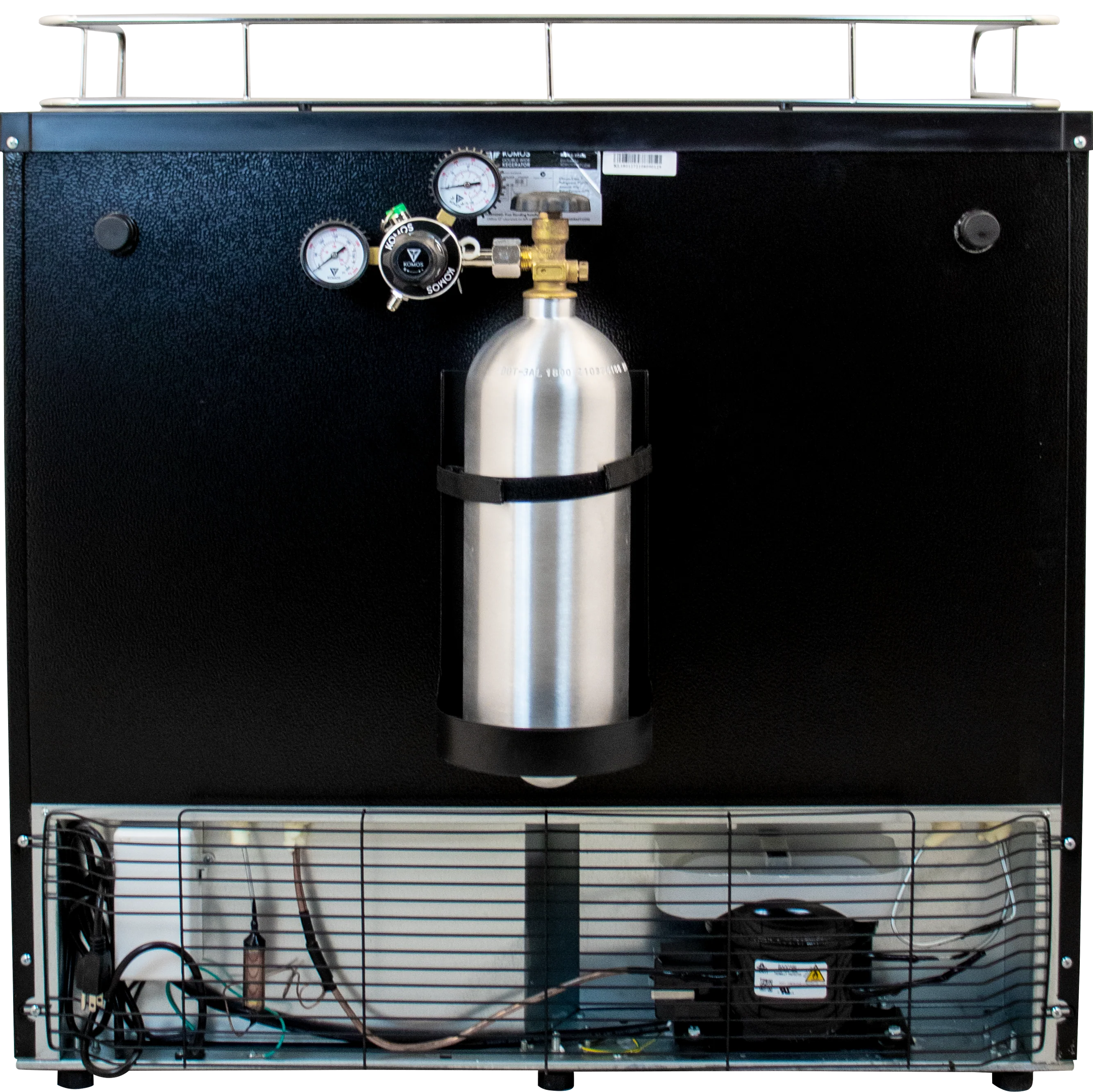 KOMOS® Double-Wide Kegerator | Digital Thermostat | No Towers | Casters | Regulator | Fits 2 Half Barrel Kegs or 8 Corny Kegs - Image 8