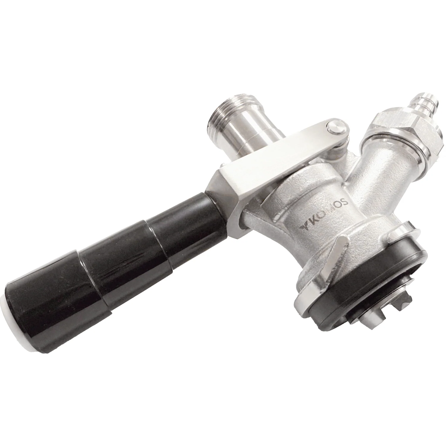 KOMOS® D-Style Keg Coupler | Sanke Beer Tap | Stainless Steel Body & Probe | PRV | Gas Barb Included - Image 4