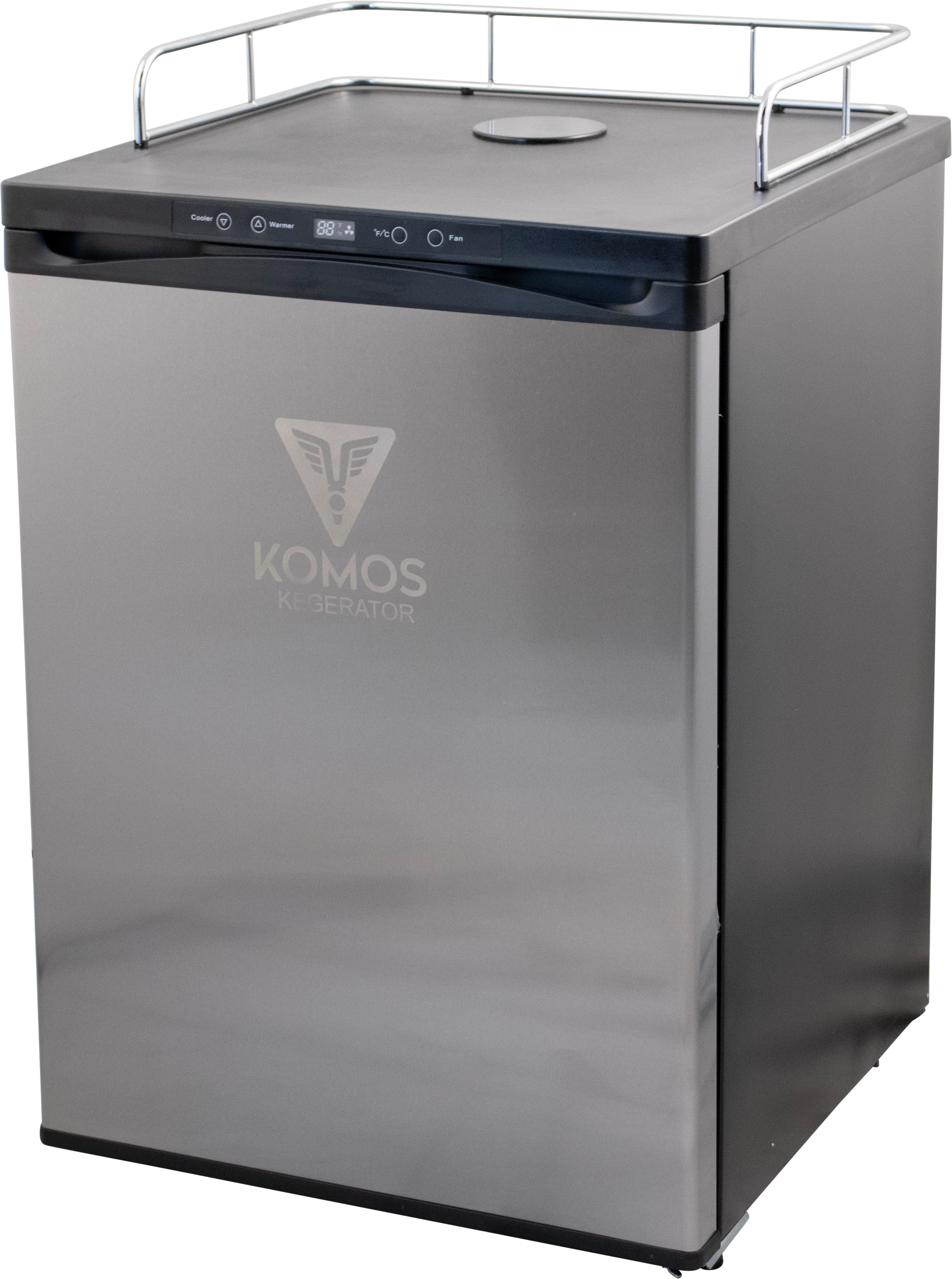 KOMOS® Kegerator | Digital Thermostat | Casters | Regulator | Fits 1 Half Barrel Keg or 4 Corny Kegs