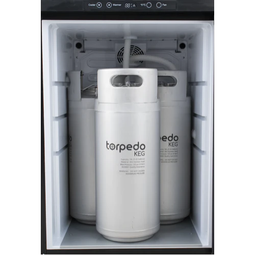 KOMOS® Kegerator | NukaTap® Stainless Steel Faucets | Fan Cooled Stainless Tower | Digital Thermostat | Casters | Regulator | Fits 1 Half Barrel Keg or 4 Corny Kegs - Image 10