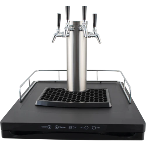 KOMOS® Kegerator | NukaTap® Stainless Steel Faucets | Fan Cooled Stainless Tower | Digital Thermostat | Casters | Regulator | Fits 1 Half Barrel Keg or 4 Corny Kegs - Image 15