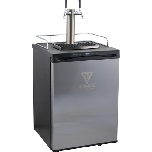 KOMOS® Kegerator | NukaTap® Stainless Steel Faucets | Fan Cooled Stainless Tower | Digital Thermostat | Casters | Regulator | Fits 1 Half Barrel Keg or 4 Corny Kegs - Image 4