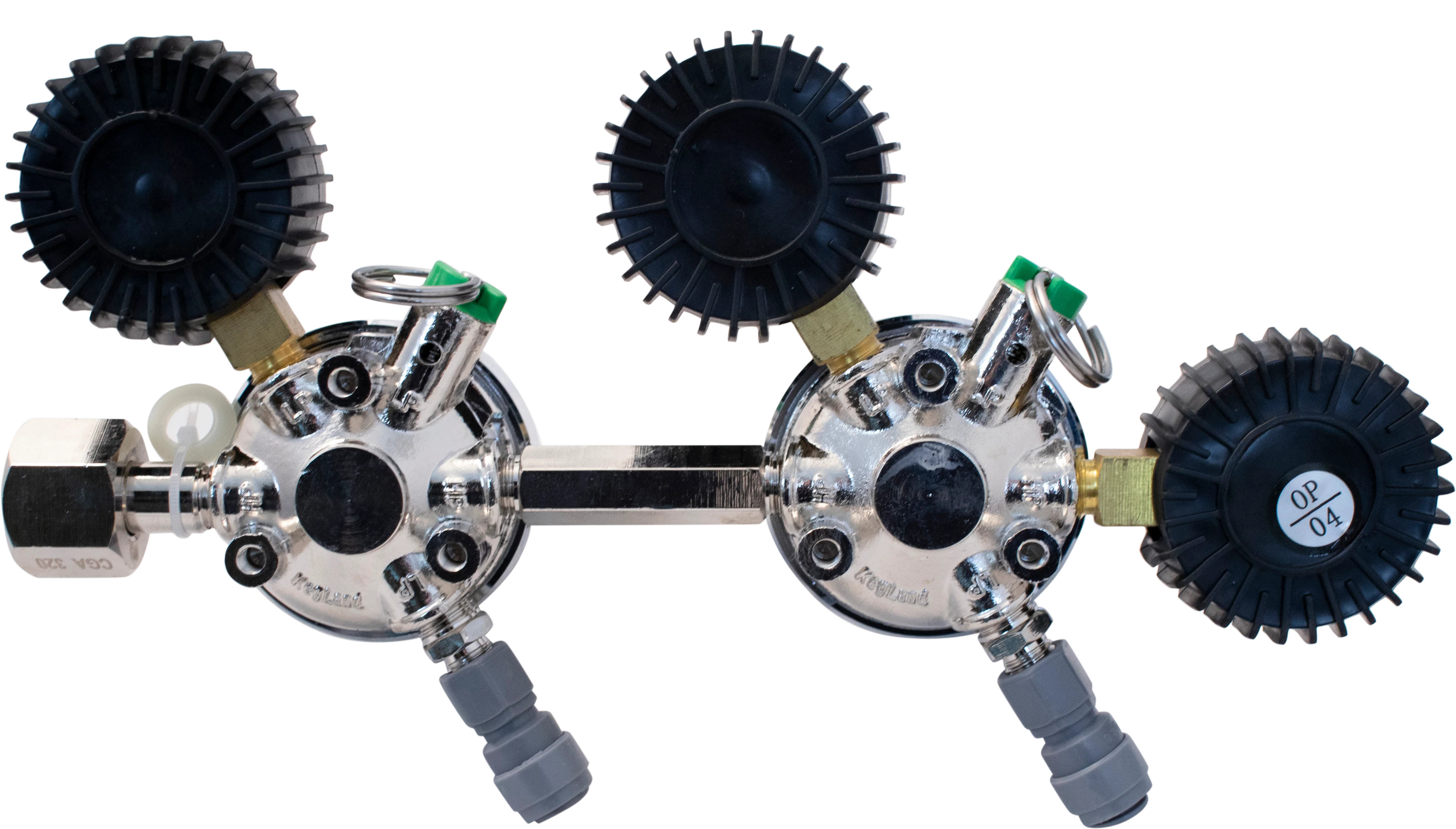 KOMOS® Premium Dual Body CO2 Regulator | Industrial-Grade | 0–60 PSI Operating Range | 1/4" Flare Fittings with Barbed Outlet & Duotight Adapter Fittings - Image 11