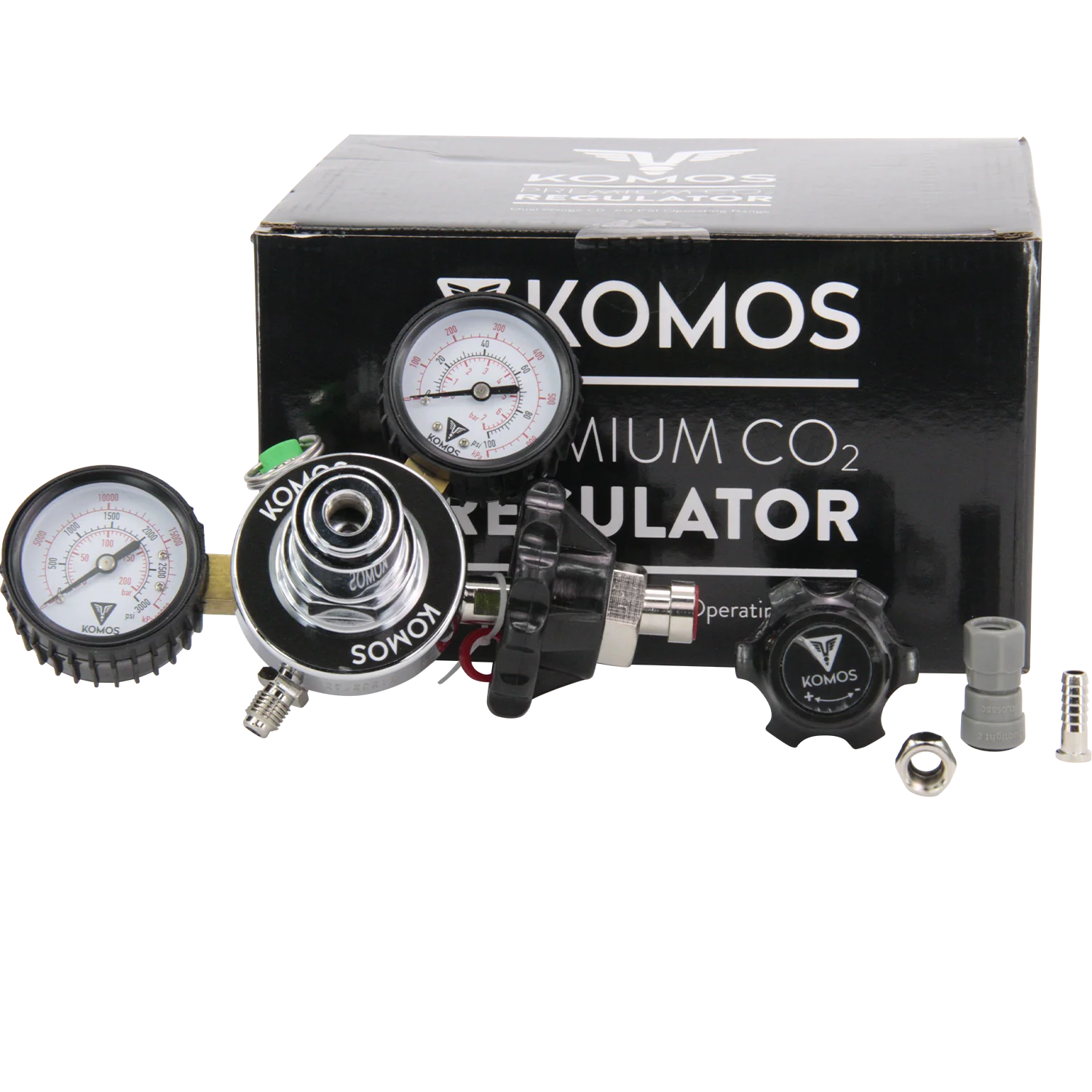 KOMOS® Premium Dual Gauge CO2 Regulator | Tool-Free One-Handed Tank Connection | 0–60 PSI - Image 10