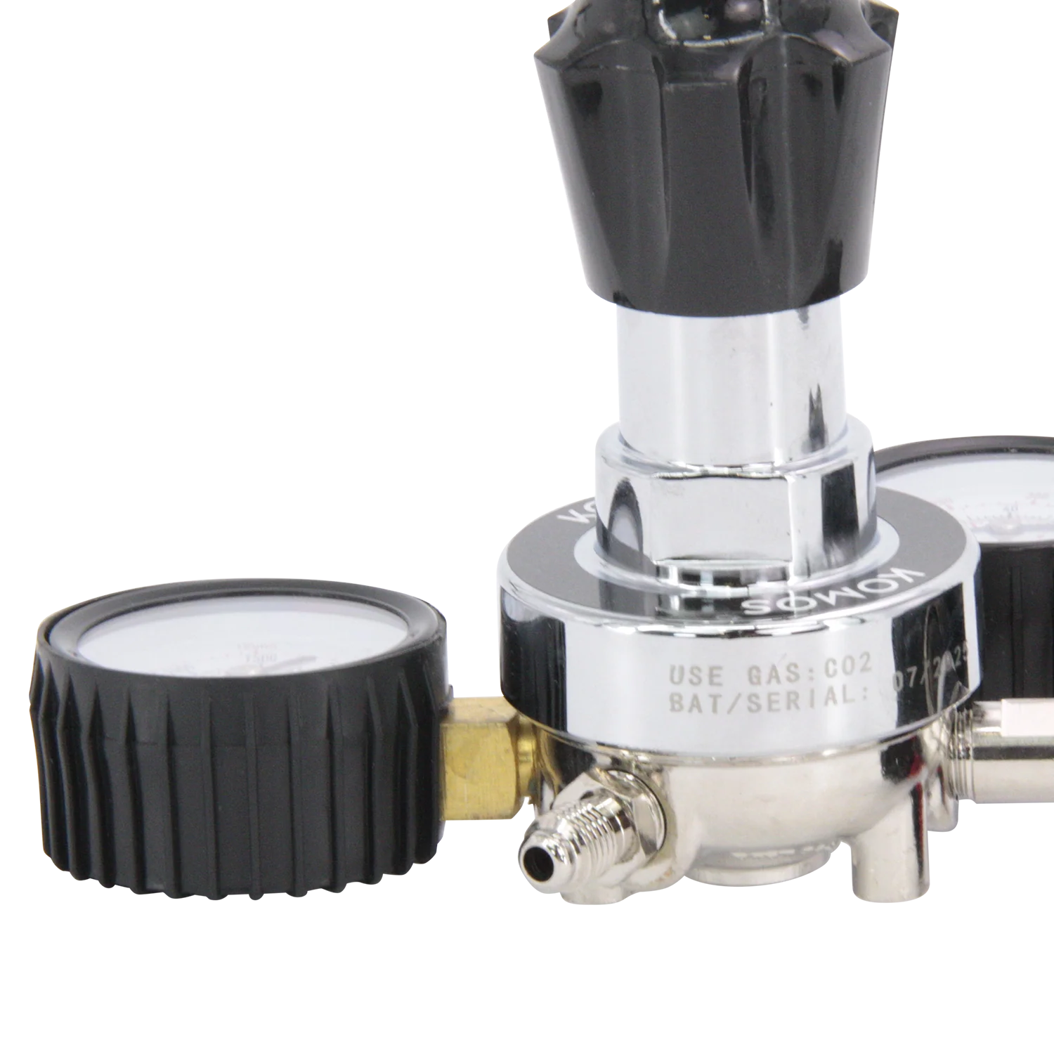 KOMOS® Premium Dual Gauge CO2 Regulator | Tool-Free One-Handed Tank Connection | 0–60 PSI - Image 6