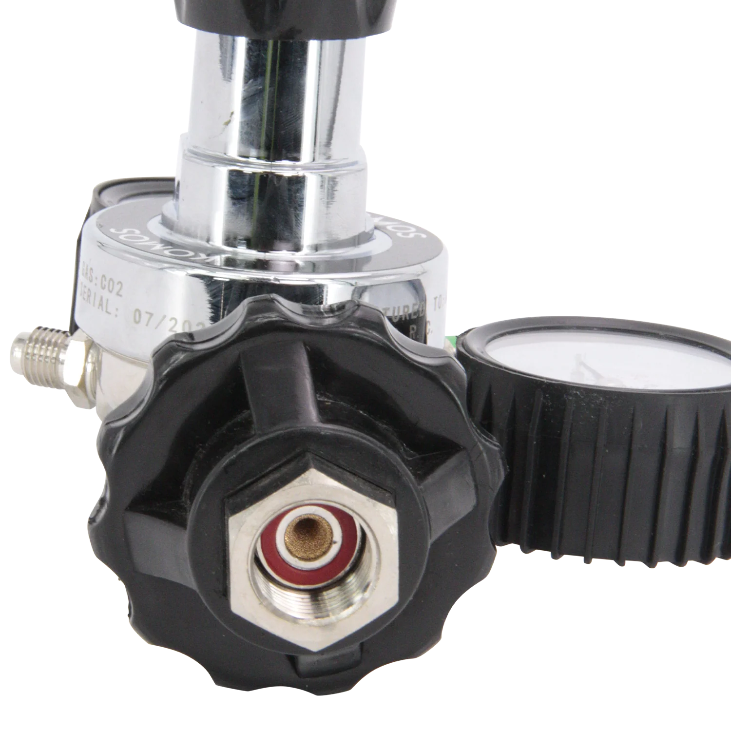 KOMOS® Premium Dual Gauge CO2 Regulator | Tool-Free One-Handed Tank Connection | 0–60 PSI - Image 8