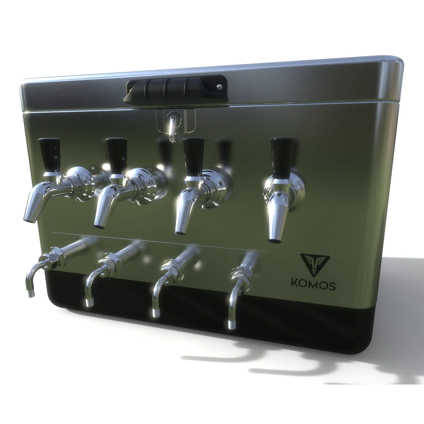 KOMOS® Stainless Steel Jockey Box (4 Tap) | Front Entry - Image 7