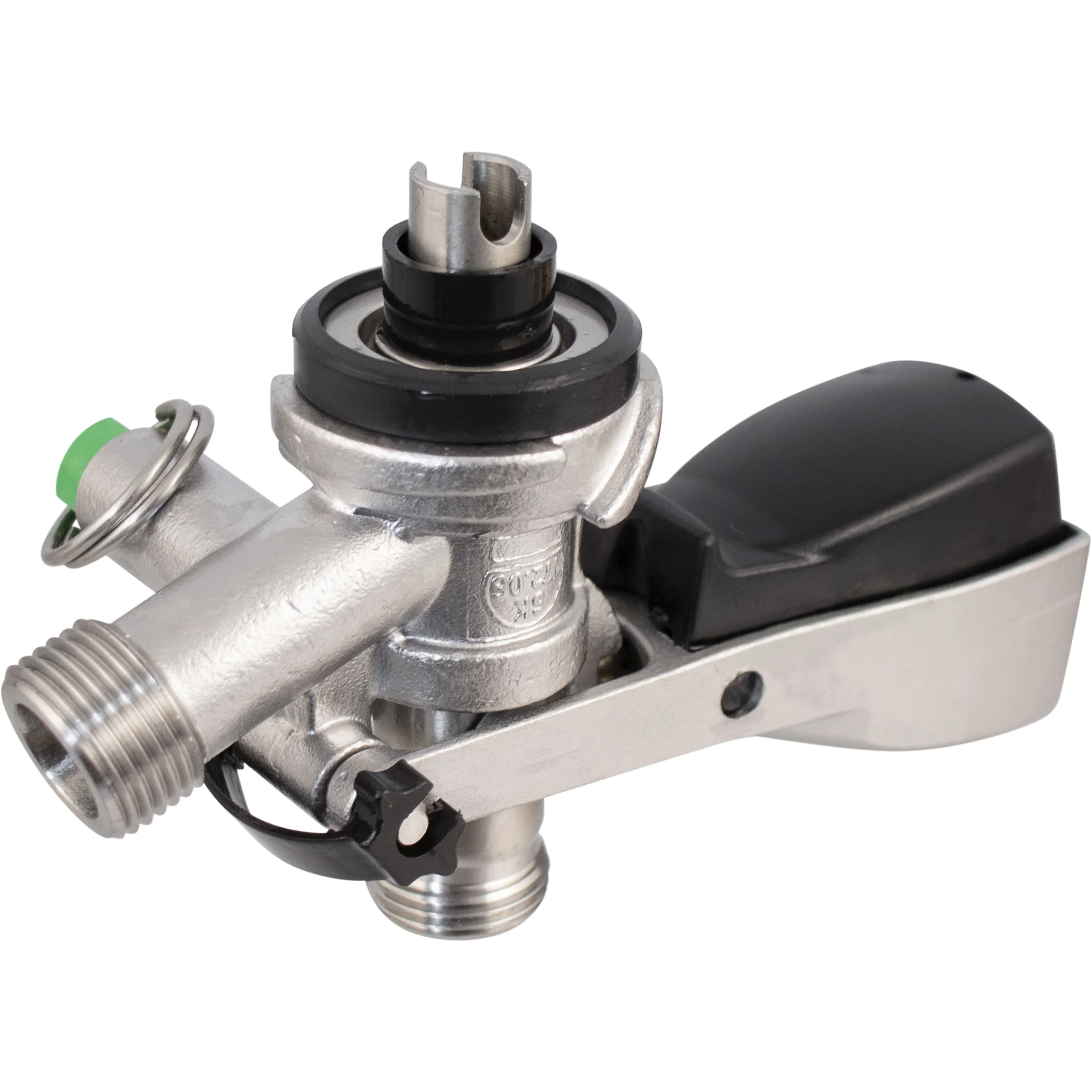 KOMOS® Stainless Steel S-Style Keg Coupler (With PRV) 1/4 in. Barb Connectors Included - Image 4