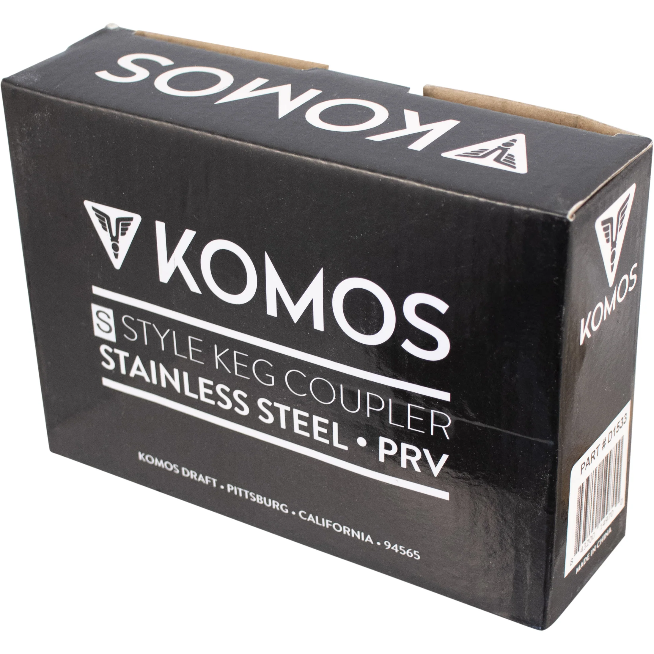 KOMOS® Stainless Steel S-Style Keg Coupler (With PRV) 1/4 in. Barb Connectors Included - Image 6