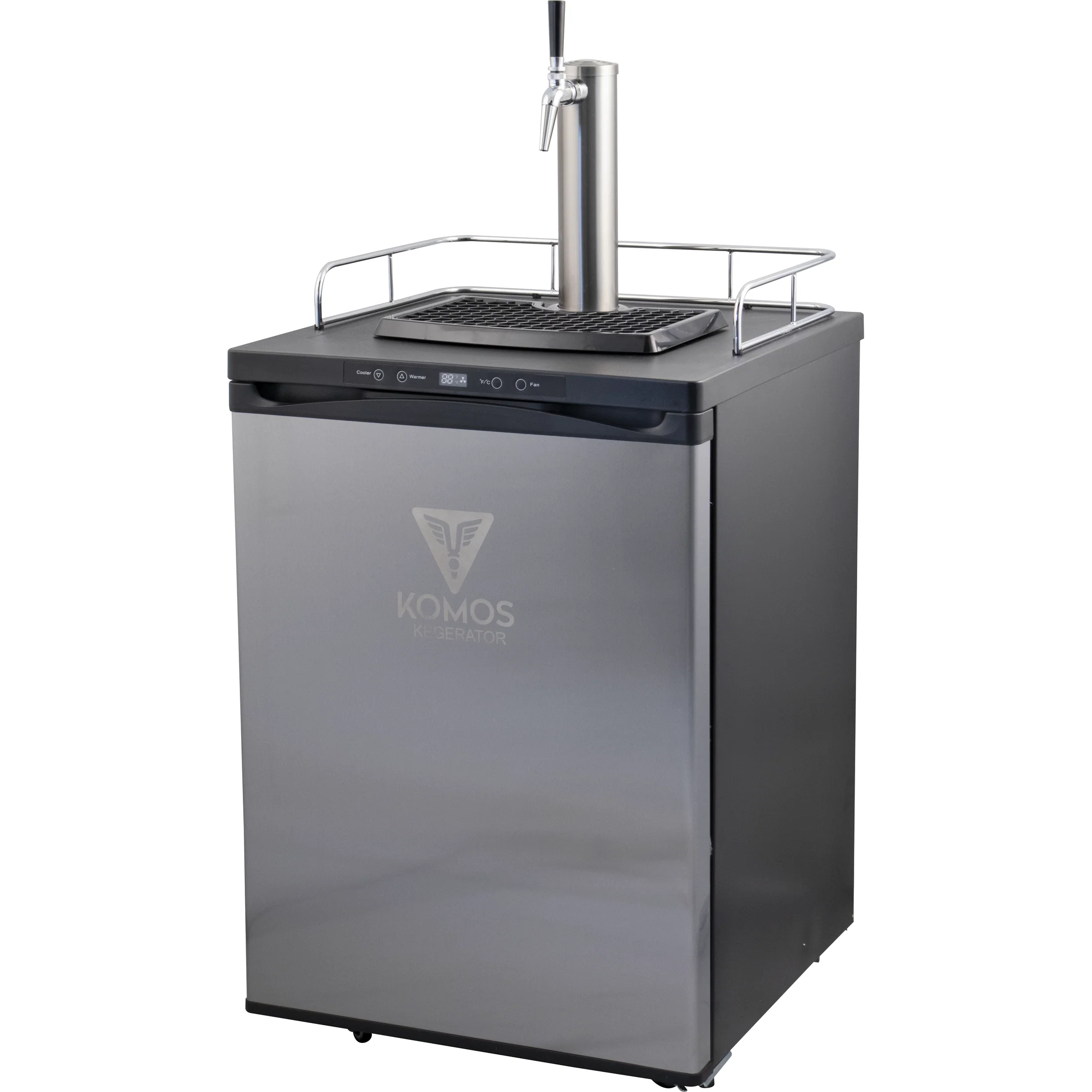 KOMOS® Stout & Cold Brew Coffee Kegerator | NukaTap® Stainless Steel Faucets | Fan Cooled Stainless Tower | Digital Thermostat | Casters | Regulator | Fits 1 Half Barrel Keg or 4 Corny Kegs - Image 3