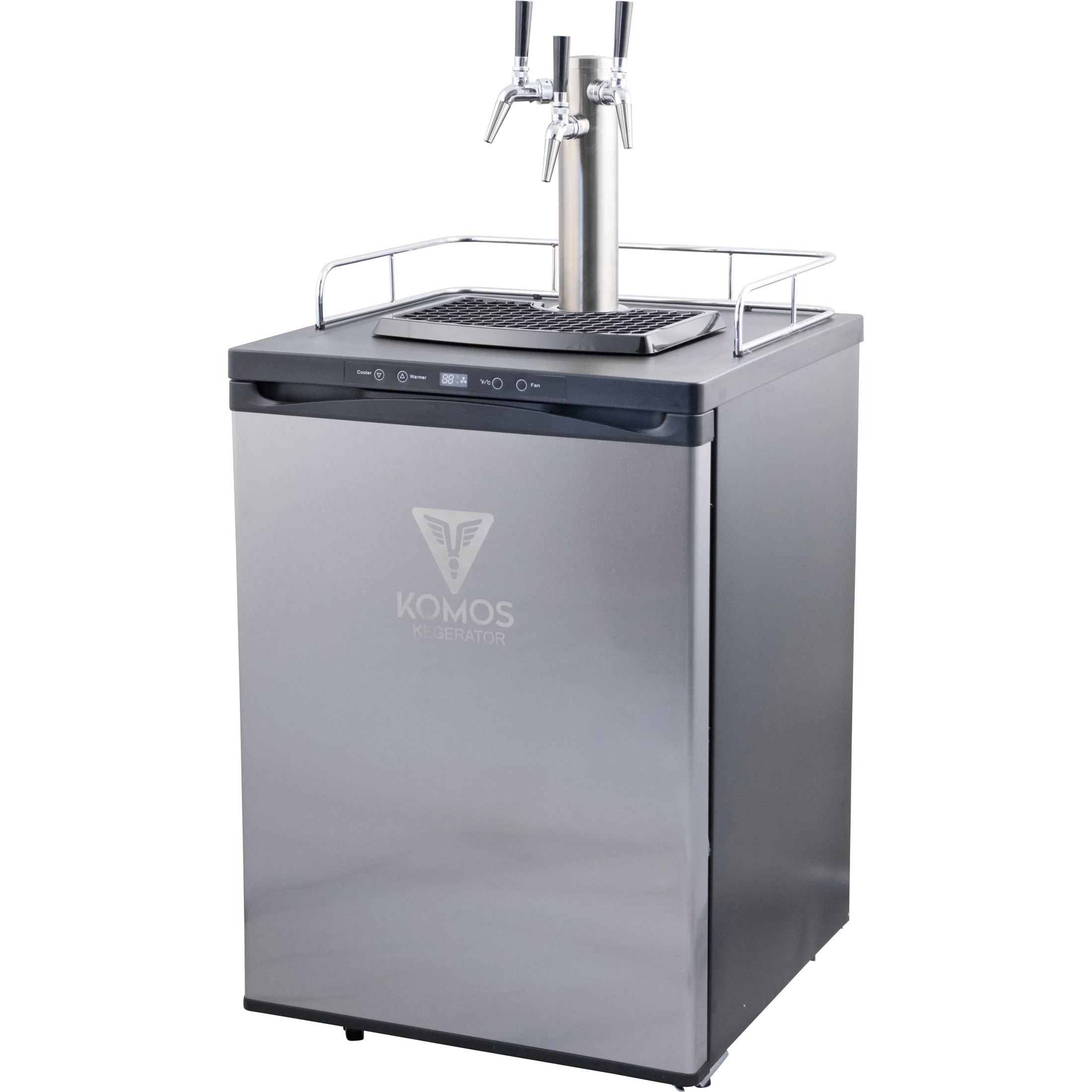 KOMOS® Stout & Cold Brew Coffee Kegerator | NukaTap® Stainless Steel Faucets | Fan Cooled Stainless Tower | Digital Thermostat | Casters | Regulator | Fits 1 Half Barrel Keg or 4 Corny Kegs - Image 4