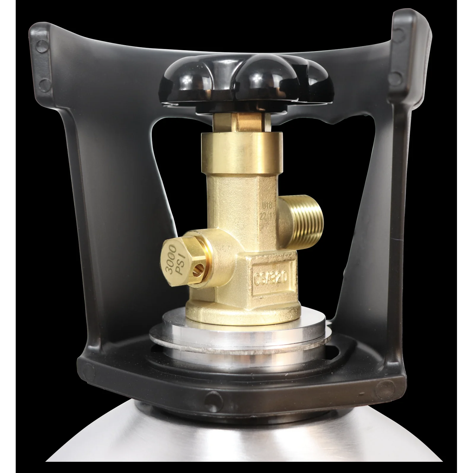 KOMOS® 25 lb CO2 Tank | Premium Aluminum | New | CGA320 Valve | US DOT Approved - Image 3