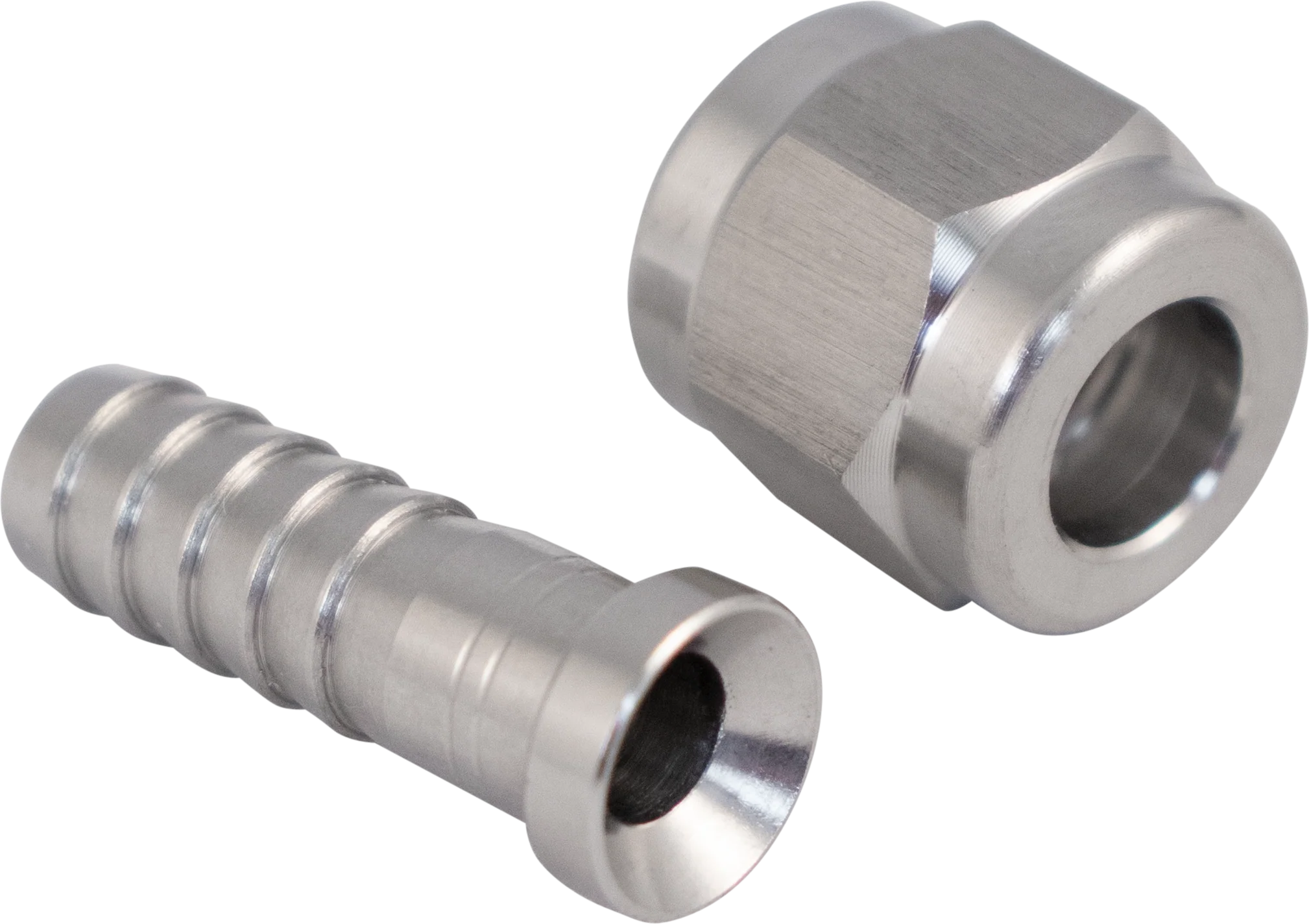 KOMOS® | Stainless Flare Fitting Set | 1/4 in. Swivel Nut & Barb - Image 3