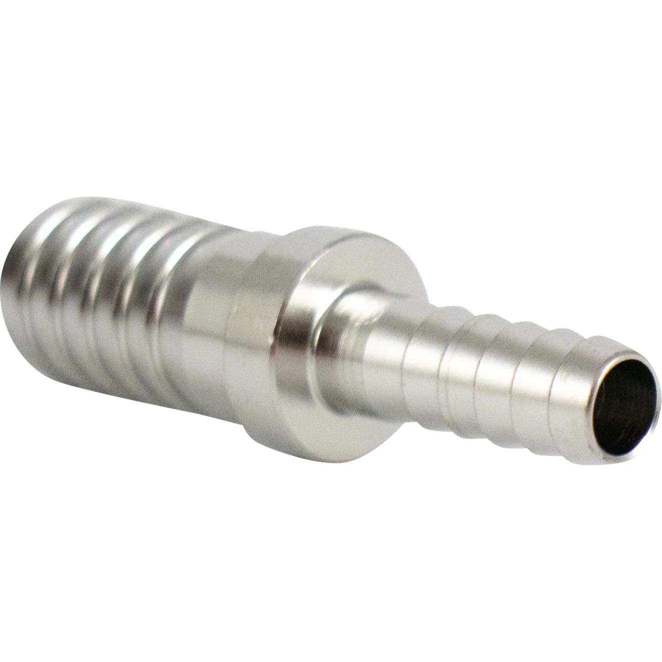 KOMOS® | Stainless Splicer | 1/4" Barb x 3/8" Barb - Image 2