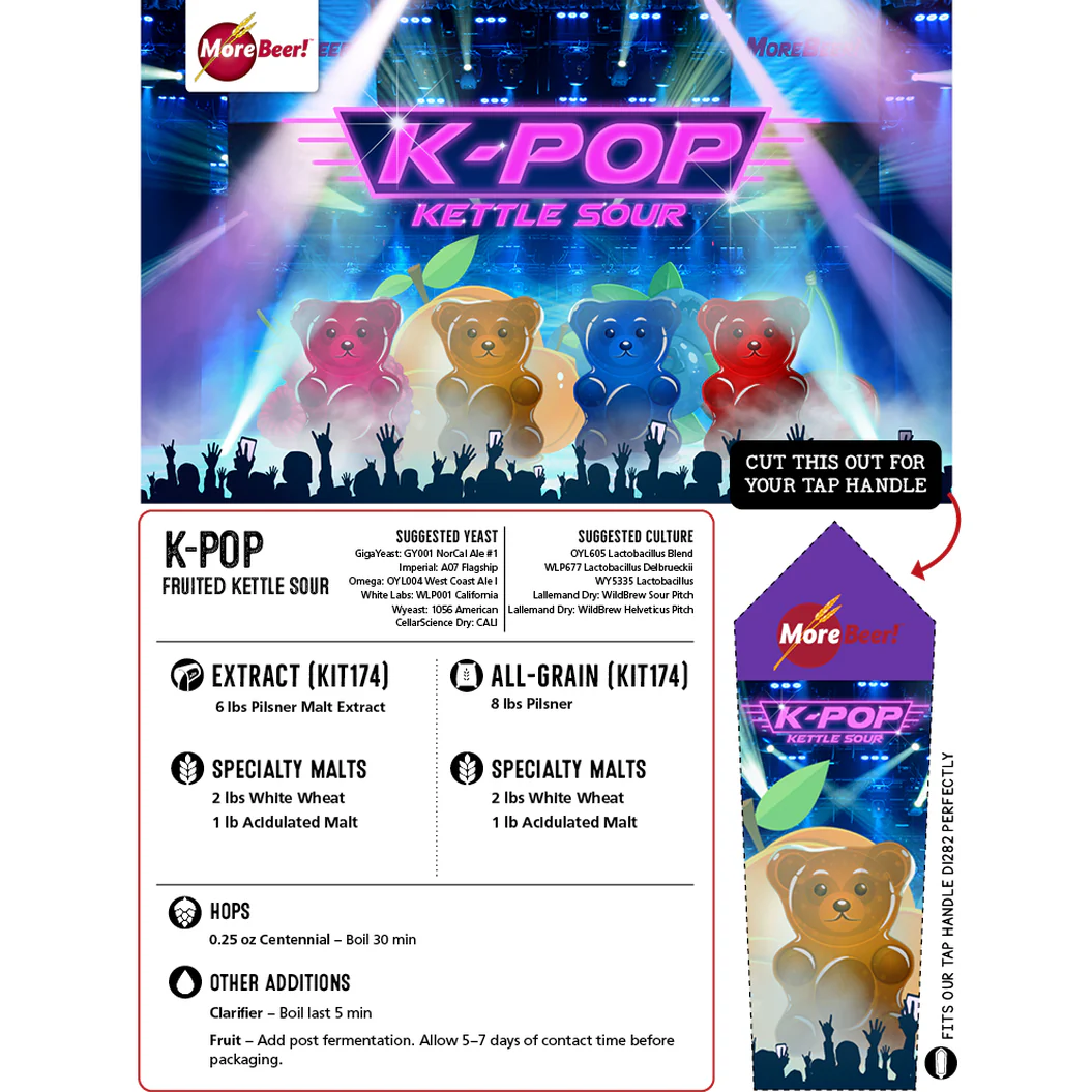 K-POP Kettle Sour | 5 Gallon Beer Recipe Kit | Extract - Image 3