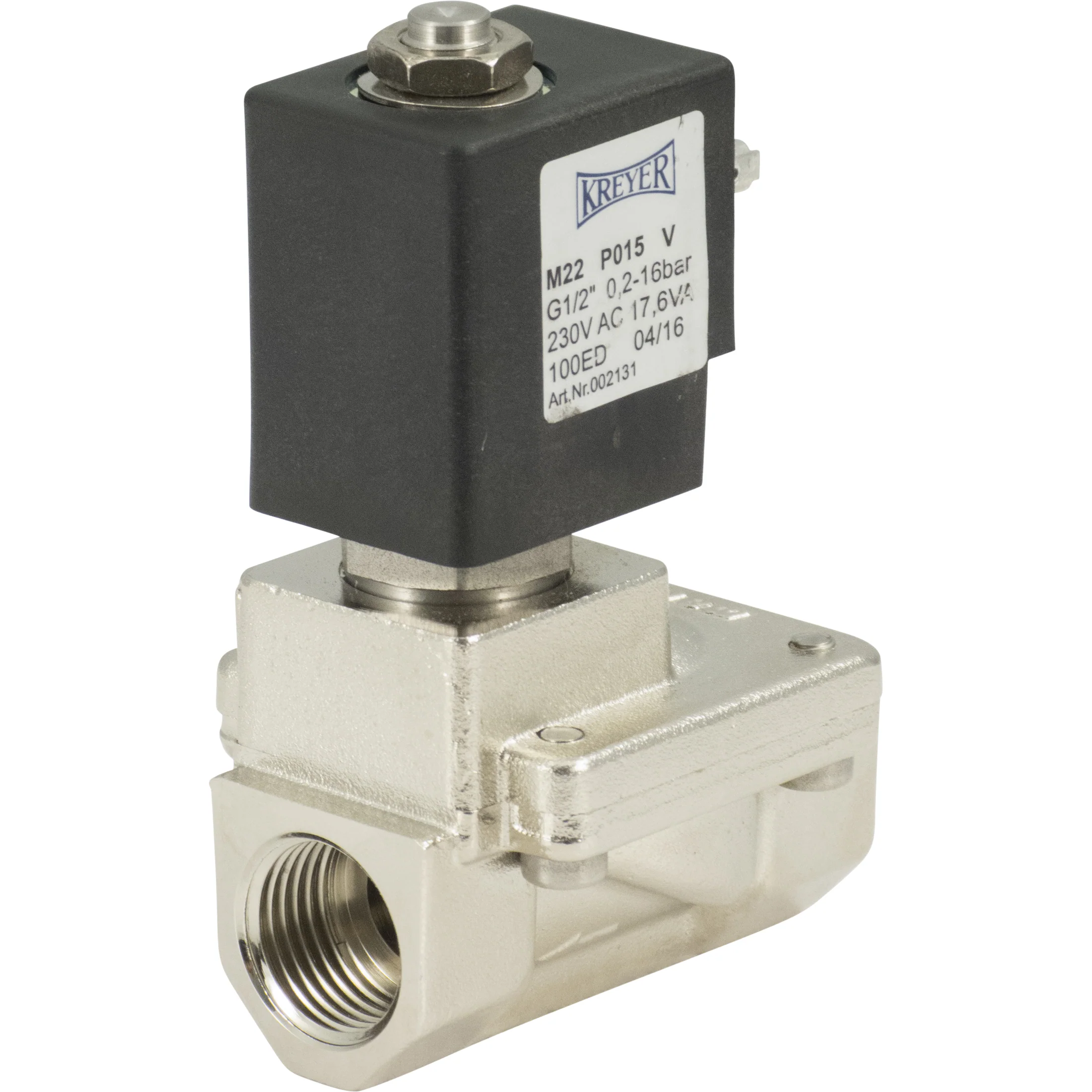 Kreyer Fan Solenoid Valve | 230V | 1/2" FPT - Image 3