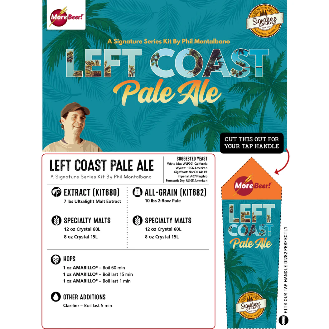 Left Coast Pale Ale by Phil Montalbano | 5 Gallon Beer Recipe Kit | Extract - Image 3