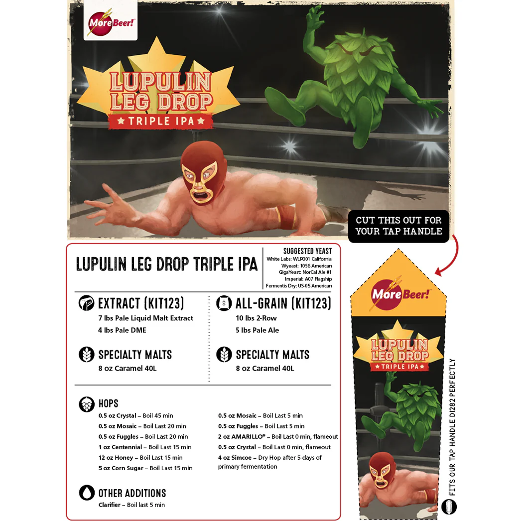 Lupulin Leg Drop Triple IPA | Bell's Hopslam® Clone | 5 Gallon Beer Recipe Kit | All-Grain - Image 3