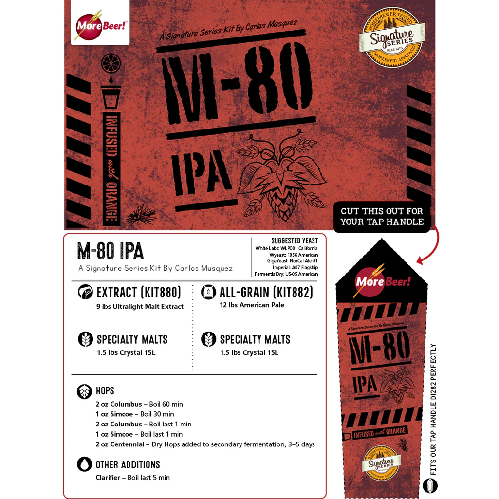 M-80 IPA by Carlos Musquez | 5 Gallon Beer Recipe Kit | Extract - Image 3