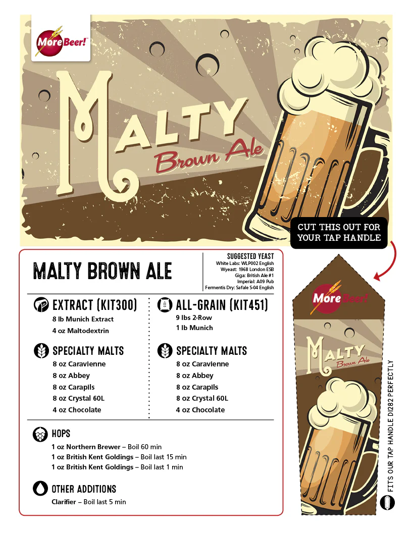 Malty Brown Ale | 5 Gallon Beer Recipe Kit | Liquid Malt Extract - Image 3