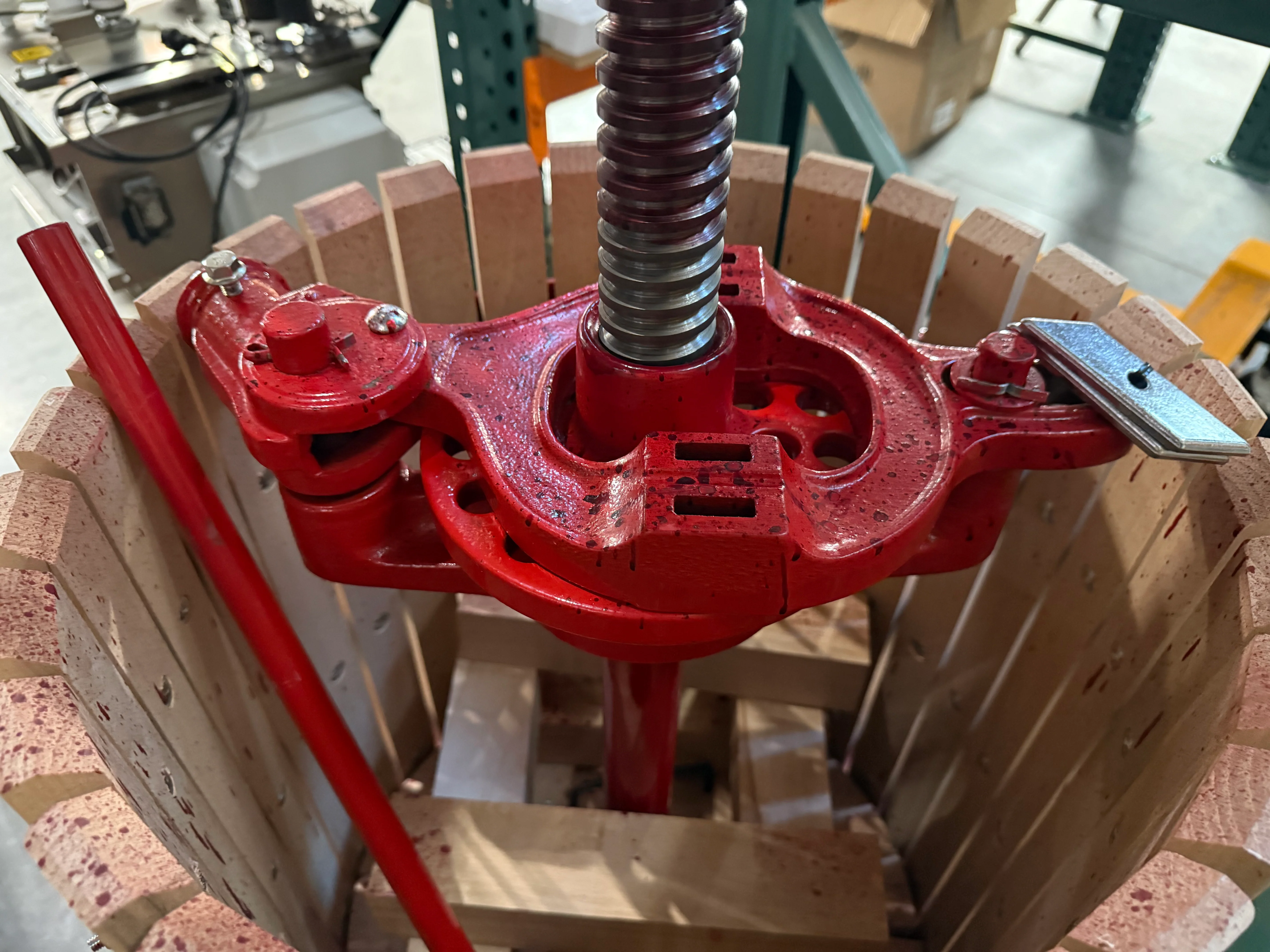 Marchisio Fruit Press | Wine Press | Ratcheting Basket Press | #45 - Scratch & Dent - Image 2