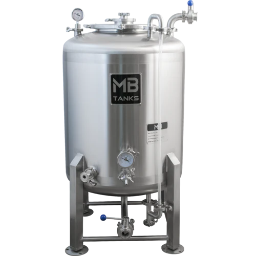 MB® 1 bbl Brite Tank | Single Shell | T.C. Sanitary Ports | All Fittings Included | Carbonation Stone | Full Length Sight Gauge | Passivated Ready to Use | American Engineered | Ships from USA