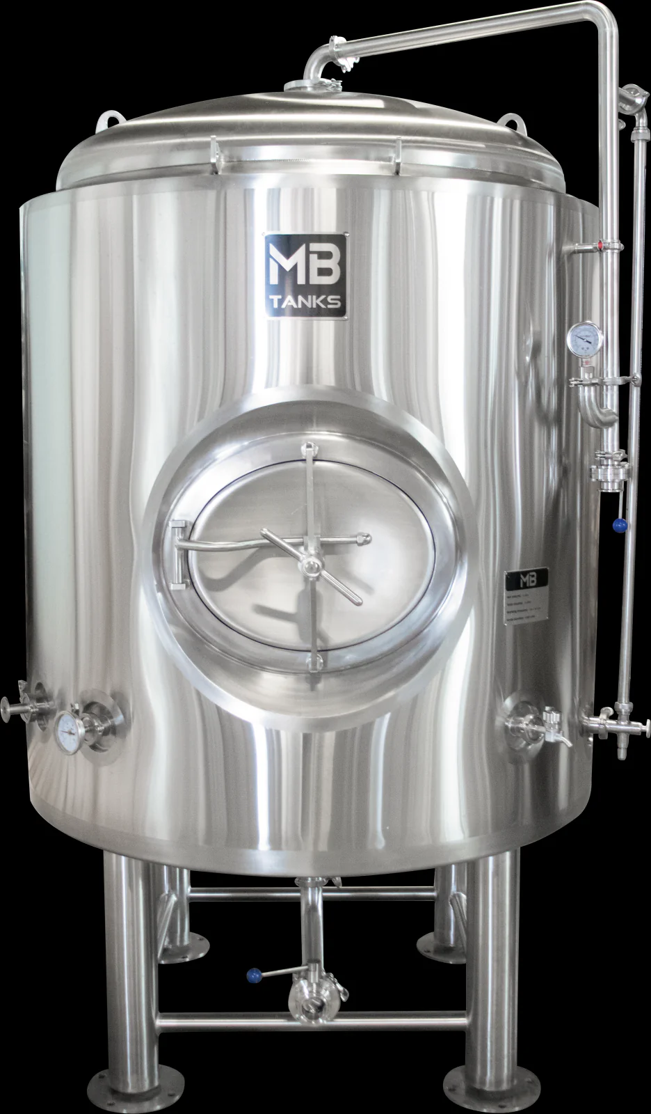 MB® 10 bbl Brite Tank | T.C. Sanitary Ports | All Fittings Included | Carbonation Stone | Passivated Ready to Use | American Engineered | Ships from USA - Image 13