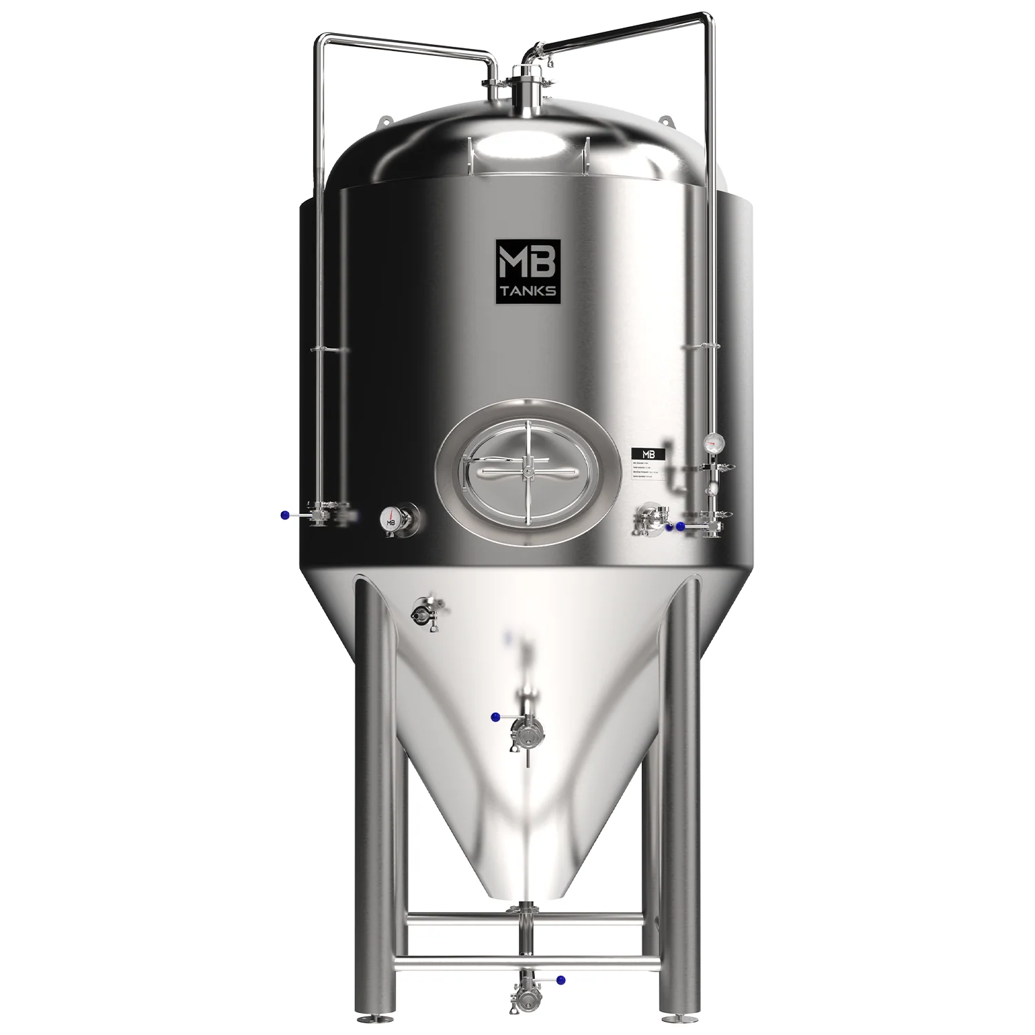 MB® 20 bbl Conical Unitank Fermenter | T.C. Sanitary Ports | All Fittings Included | Carbonation Stone | Passivated Ready to Use | American Engineered | Ships from USA