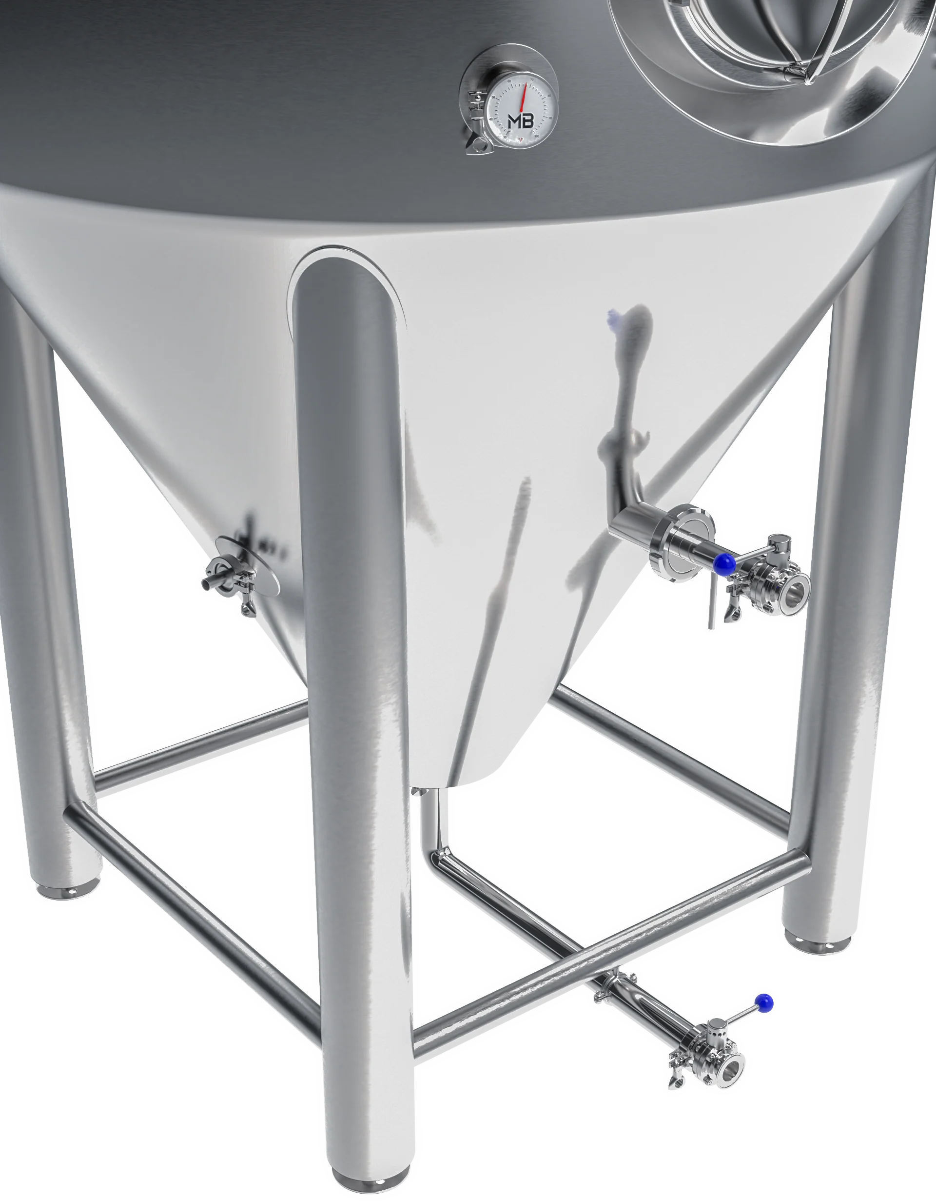 MB® 3.5 bbl Conical Unitank Fermenter | T.C. Sanitary Ports | All Fittings Included | Carbonation Stone | Passivated Ready to Use | American Engineered | Ships from USA - Image 4