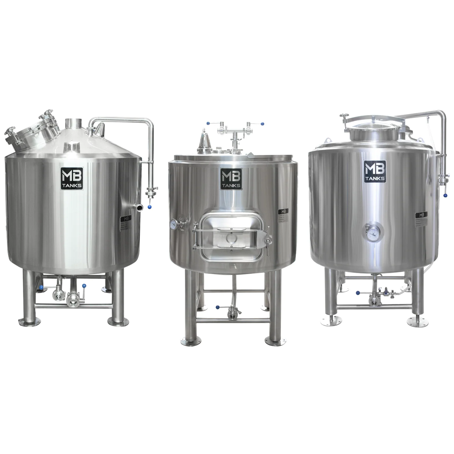 MB® 3.5 bbl Electric Brewhouse | Electric Oversized HLT | Insulated Mash Tun | Electric Boil Kettle | T.C. Sanitary Ports | All Fittings Included | Passivated Ready to Use | American Engineered | Ships from USA