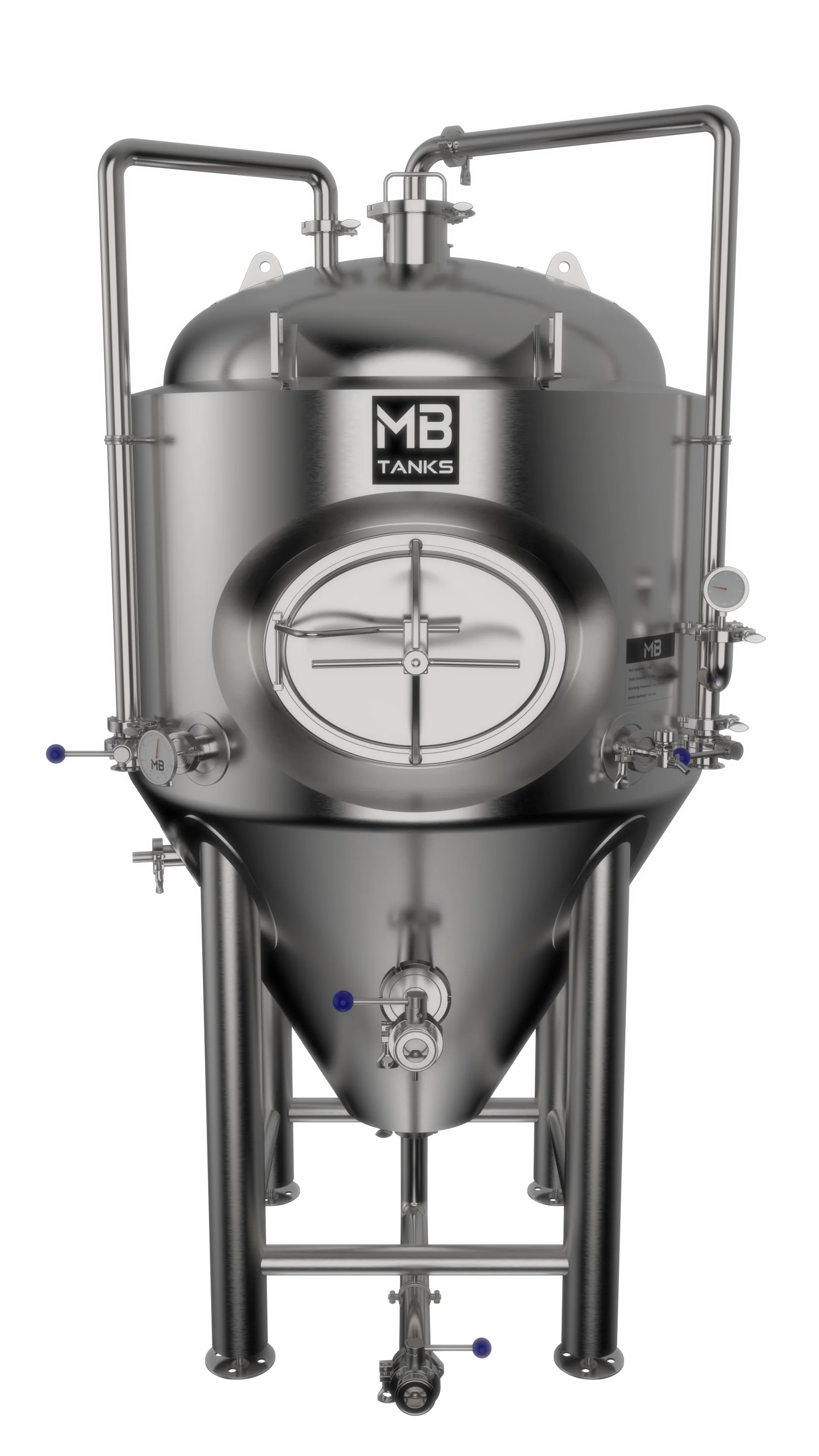 MB® 7 bbl Conical Unitank Fermenter | T.C. Sanitary Ports | All Fittings Included | Carbonation Stone | Passivated Ready to Use | American Engineered | Ships from USA