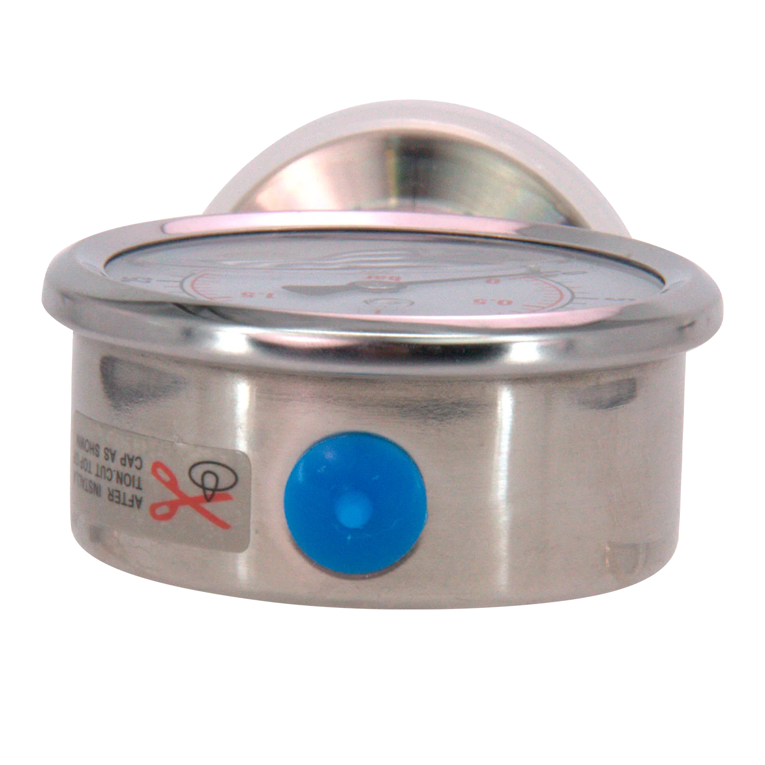 MB® Oil Filled Pressure Gauge | 0-30 PSI | Stainless 1.5" Tri-Clamp - Image 4
