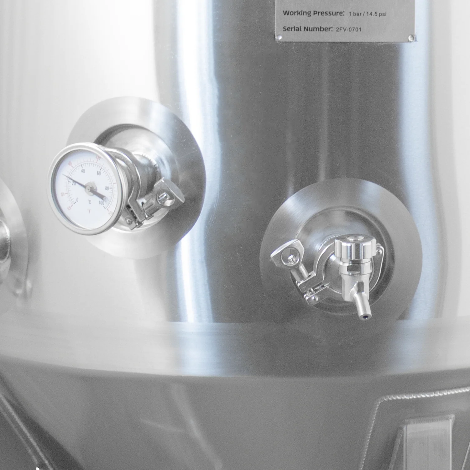 MB® 1 bbl Conical Unitank Fermenter | Jacketed | T.C. Sanitary Ports | All Fittings Included | Carbonation Stone | Passivated Ready to Use | American Engineered | Ships from USA - Image 4